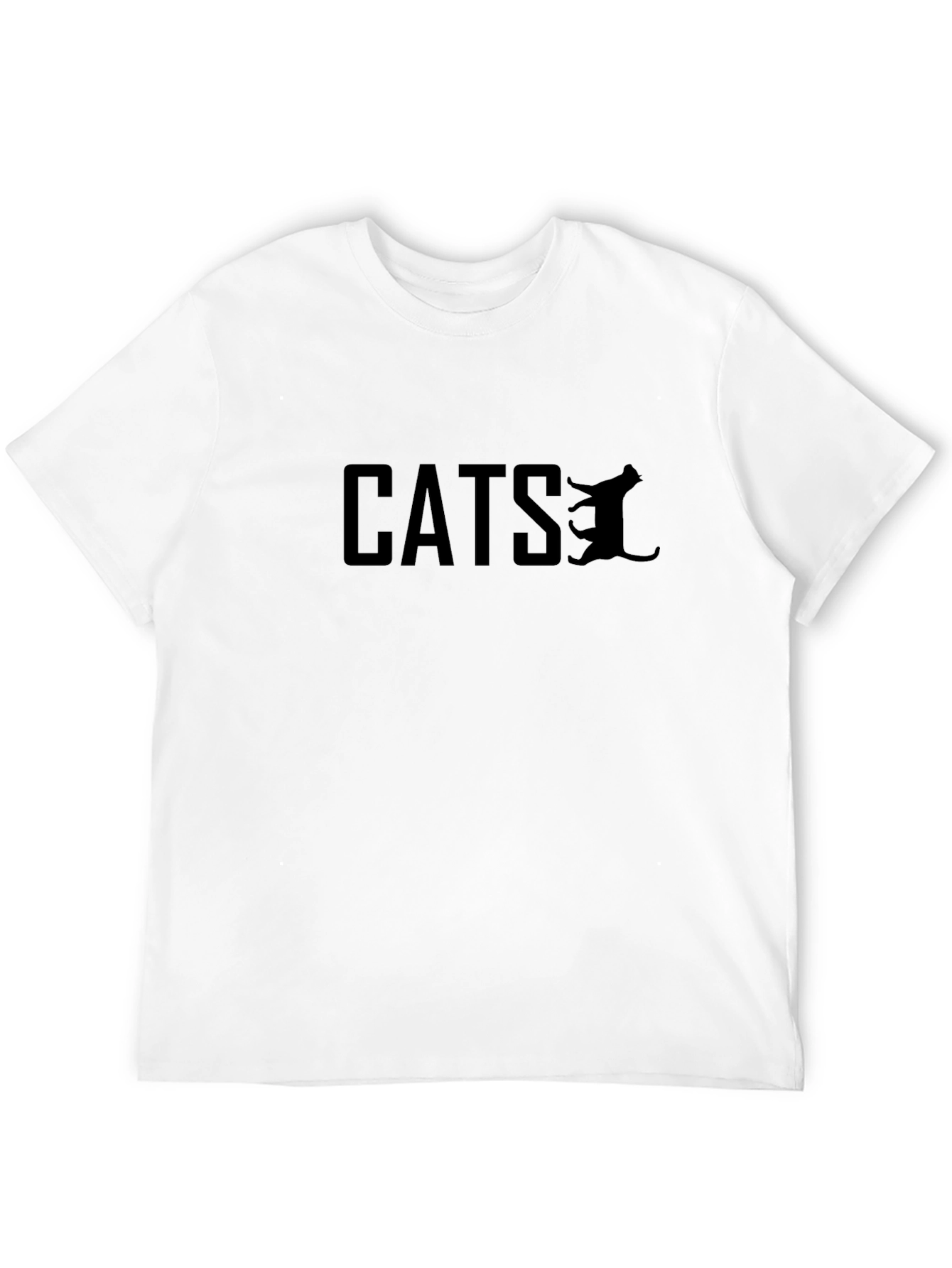 CATS Graphic Tee - Black Cat Silhouette T-Shirt