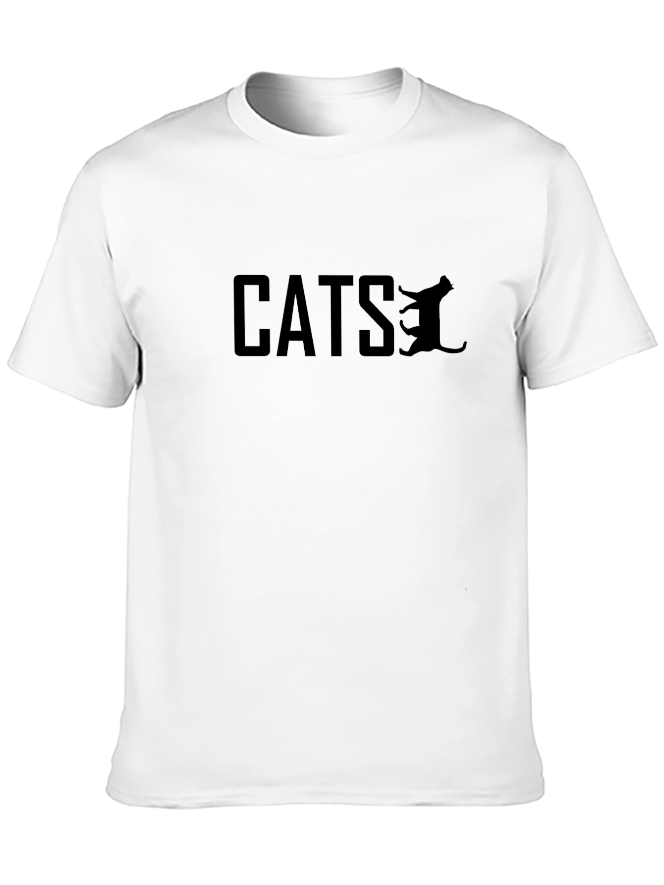 CATS Graphic Tee - Black Cat Silhouette T-Shirt