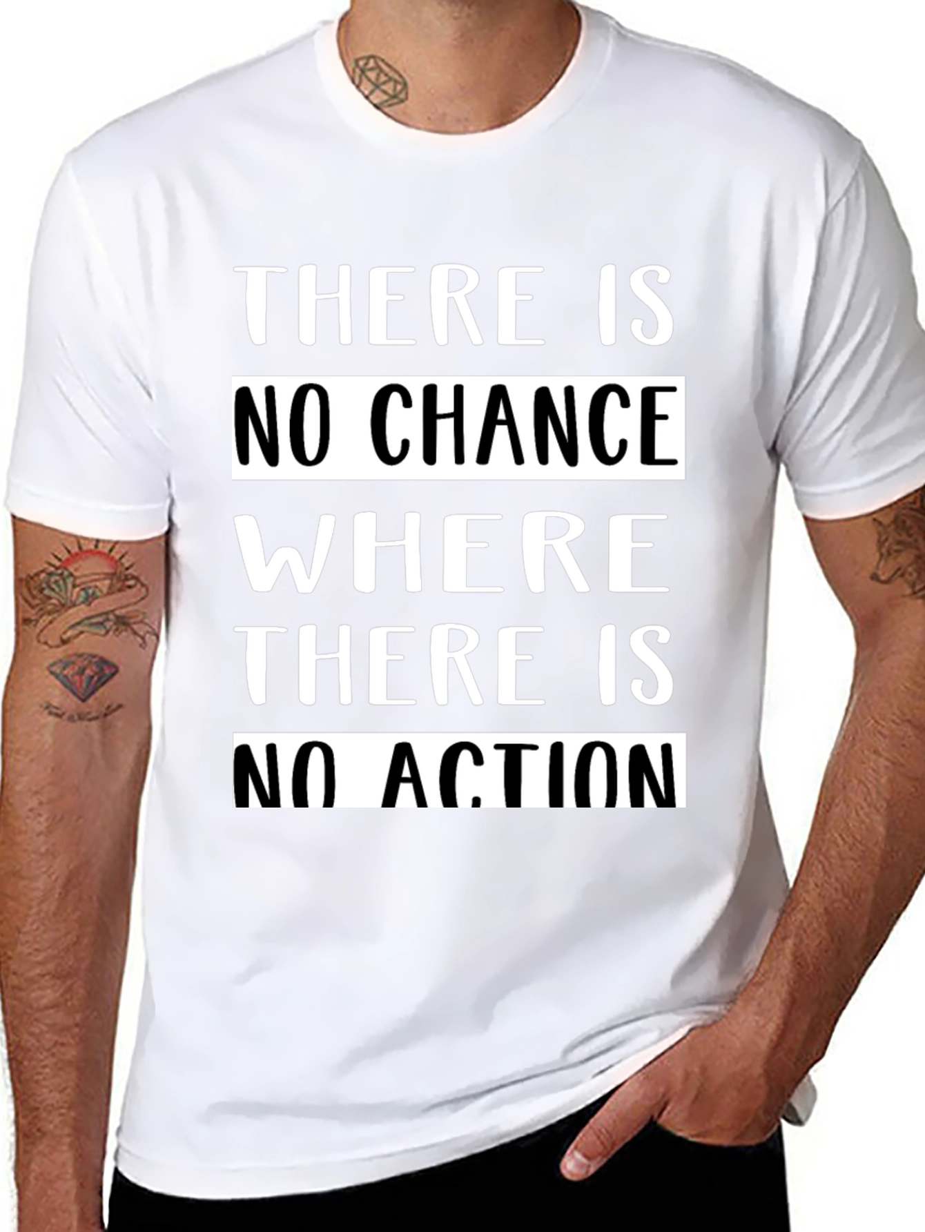 Motivational T-Shirt - No Chance Without Action
