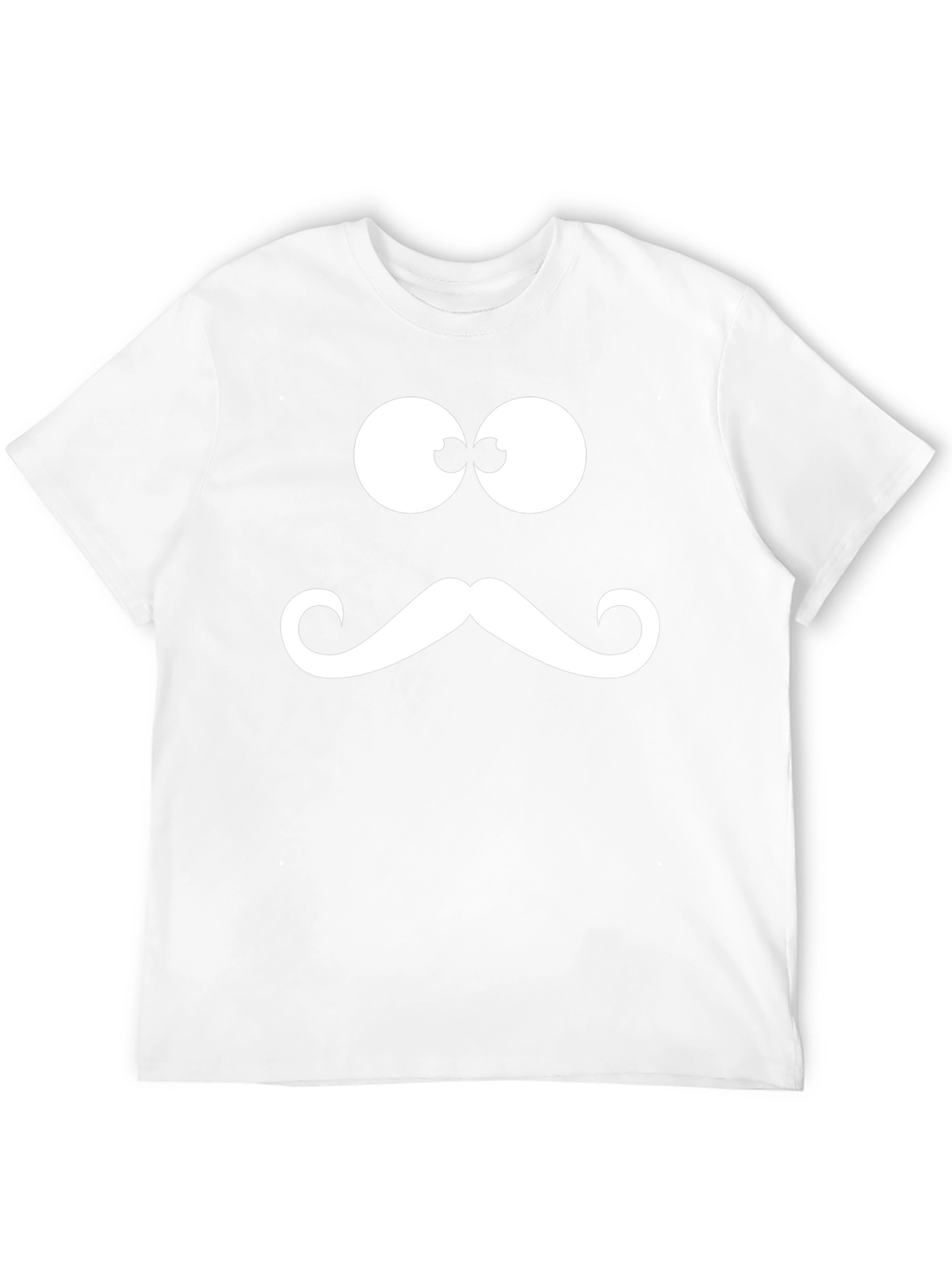 Funny Mustache Face Graphic T-Shirt
