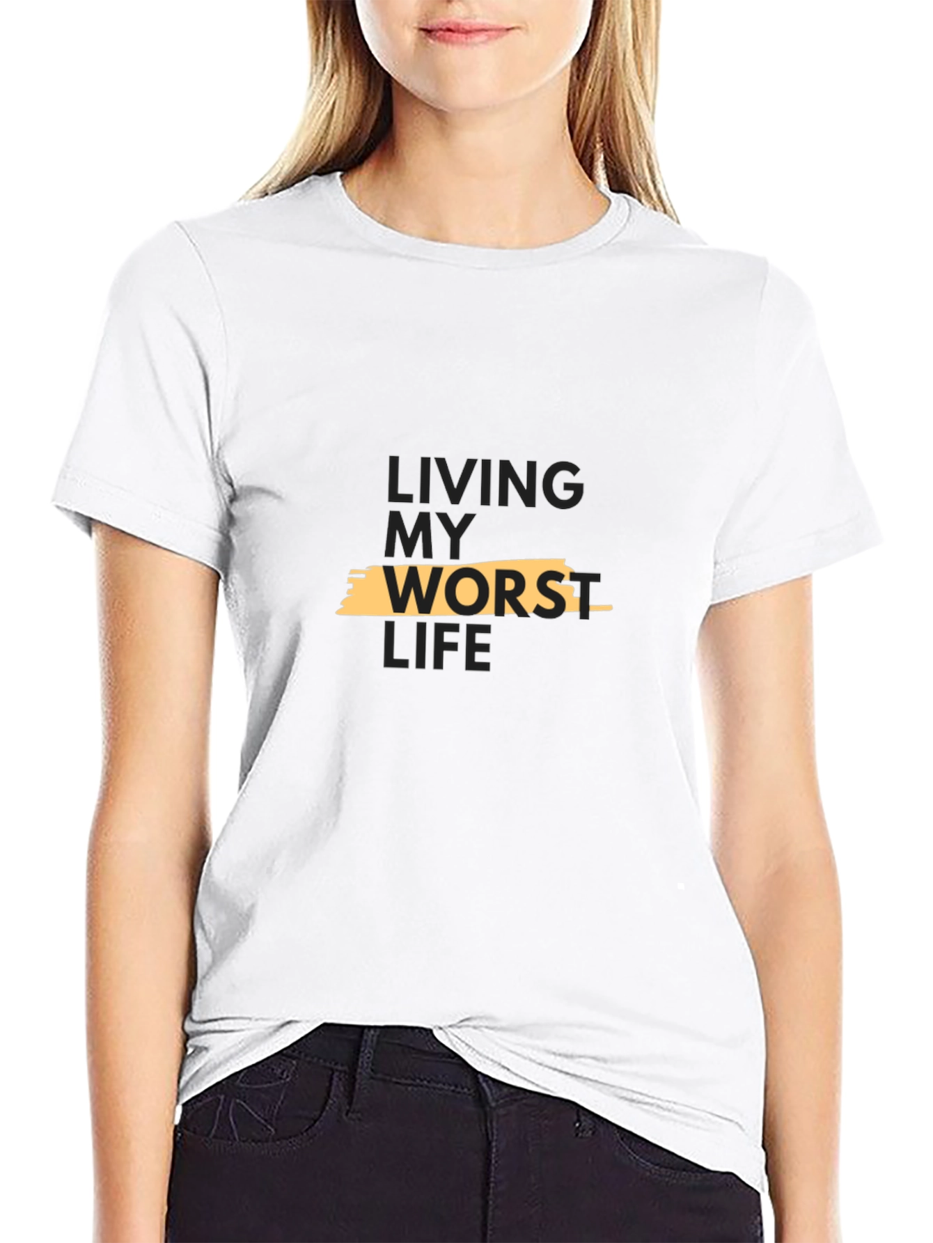Living My Worst Life Tee - Black