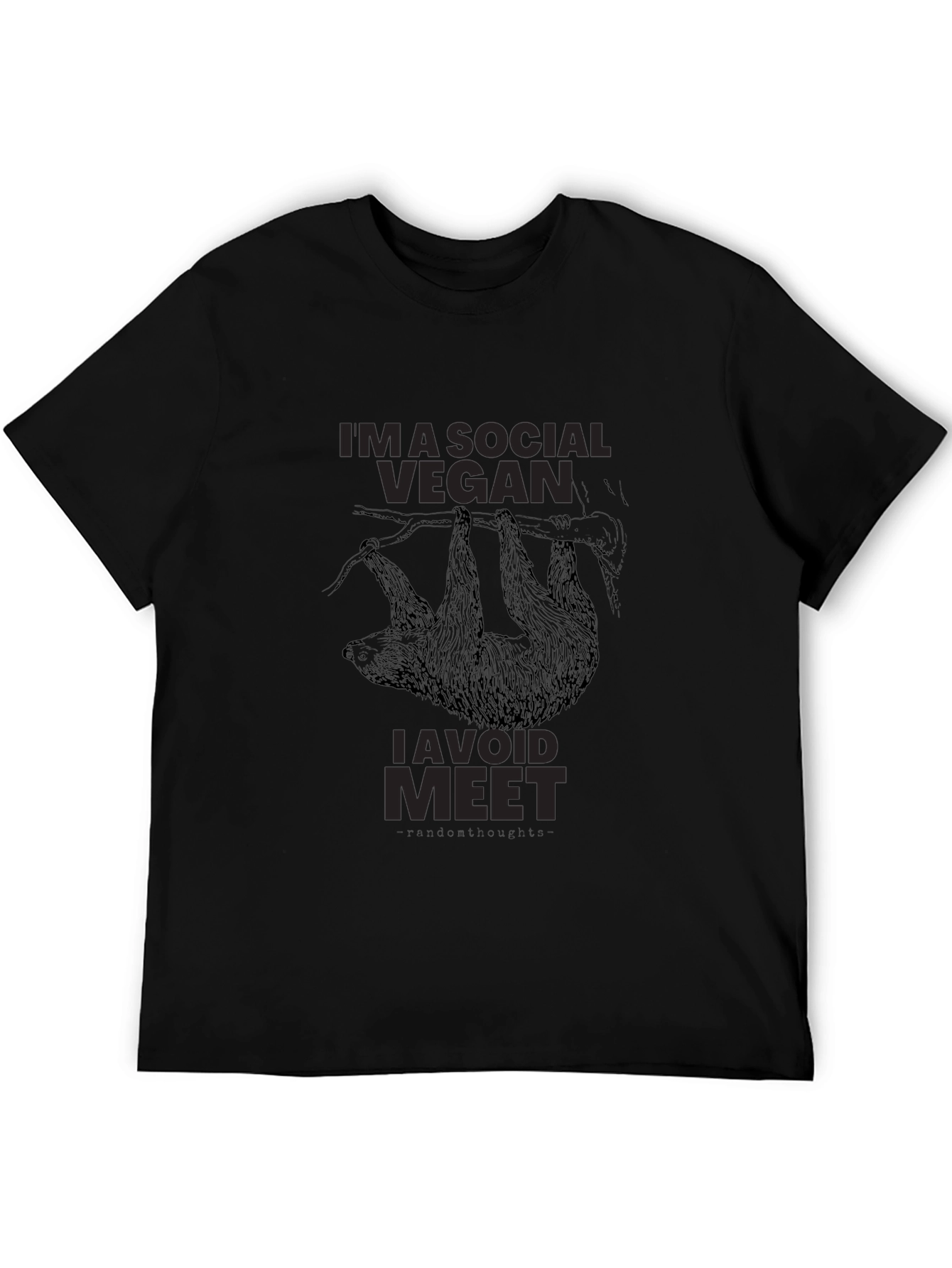 Social Vegan Sloth T-Shirt - Avoid Meet!
