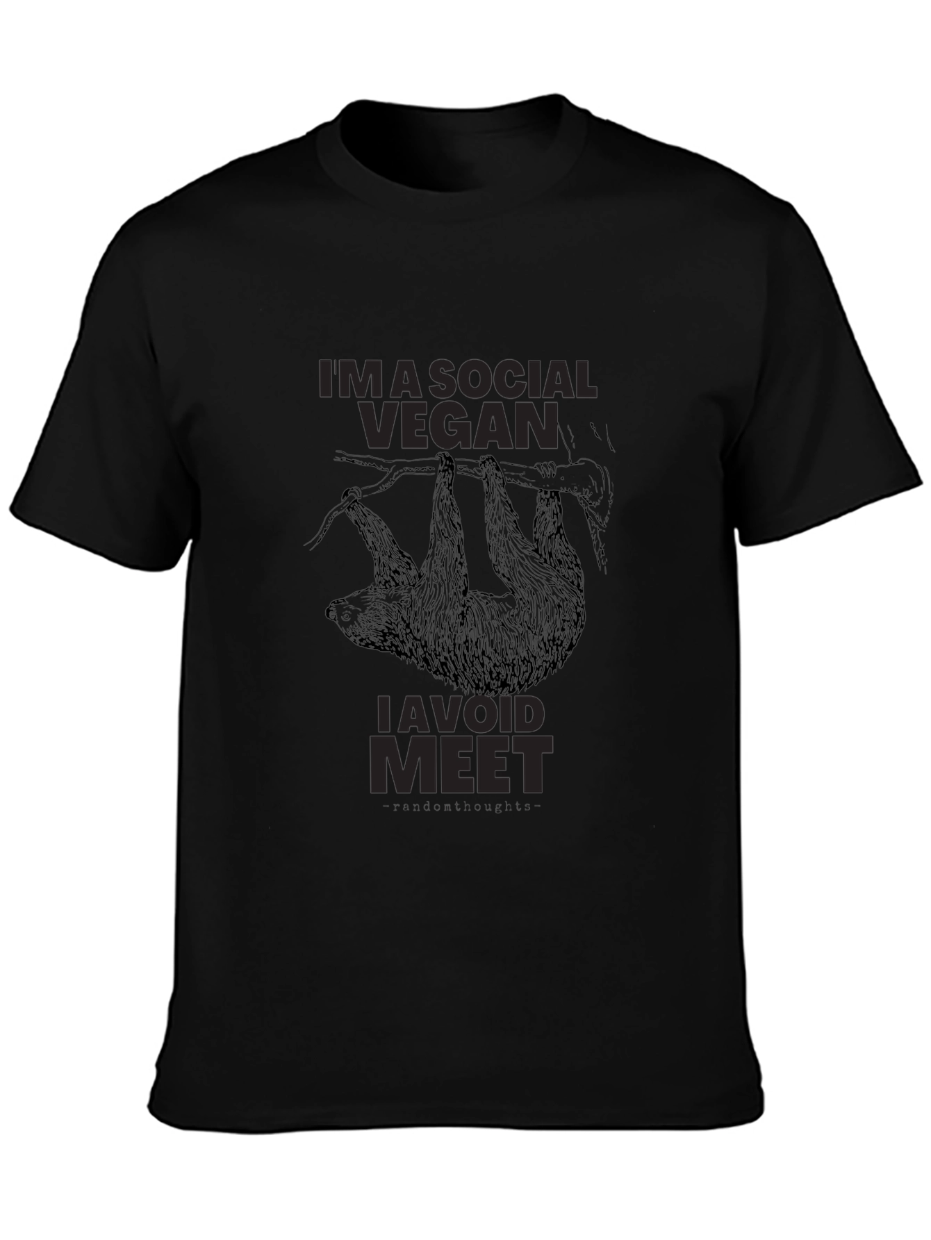 Social Vegan Sloth T-Shirt - Avoid Meet!