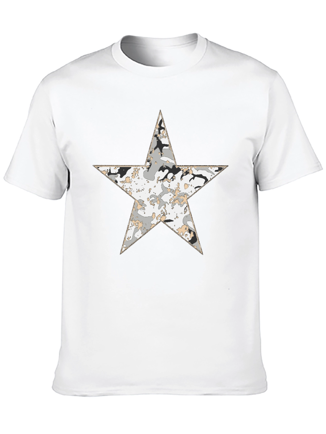 Star Camo T-Shirt - Mens Black Graphic Tee