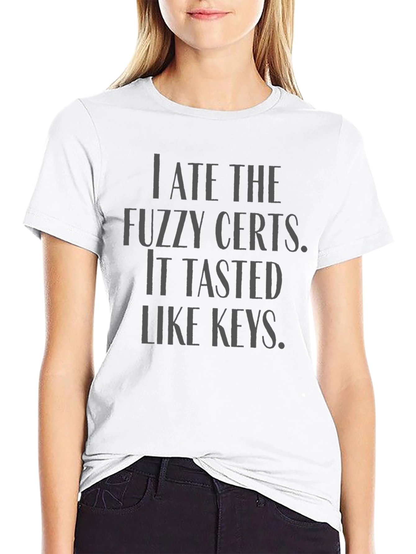 Fuzzy Certs Humor Black T-Shirt