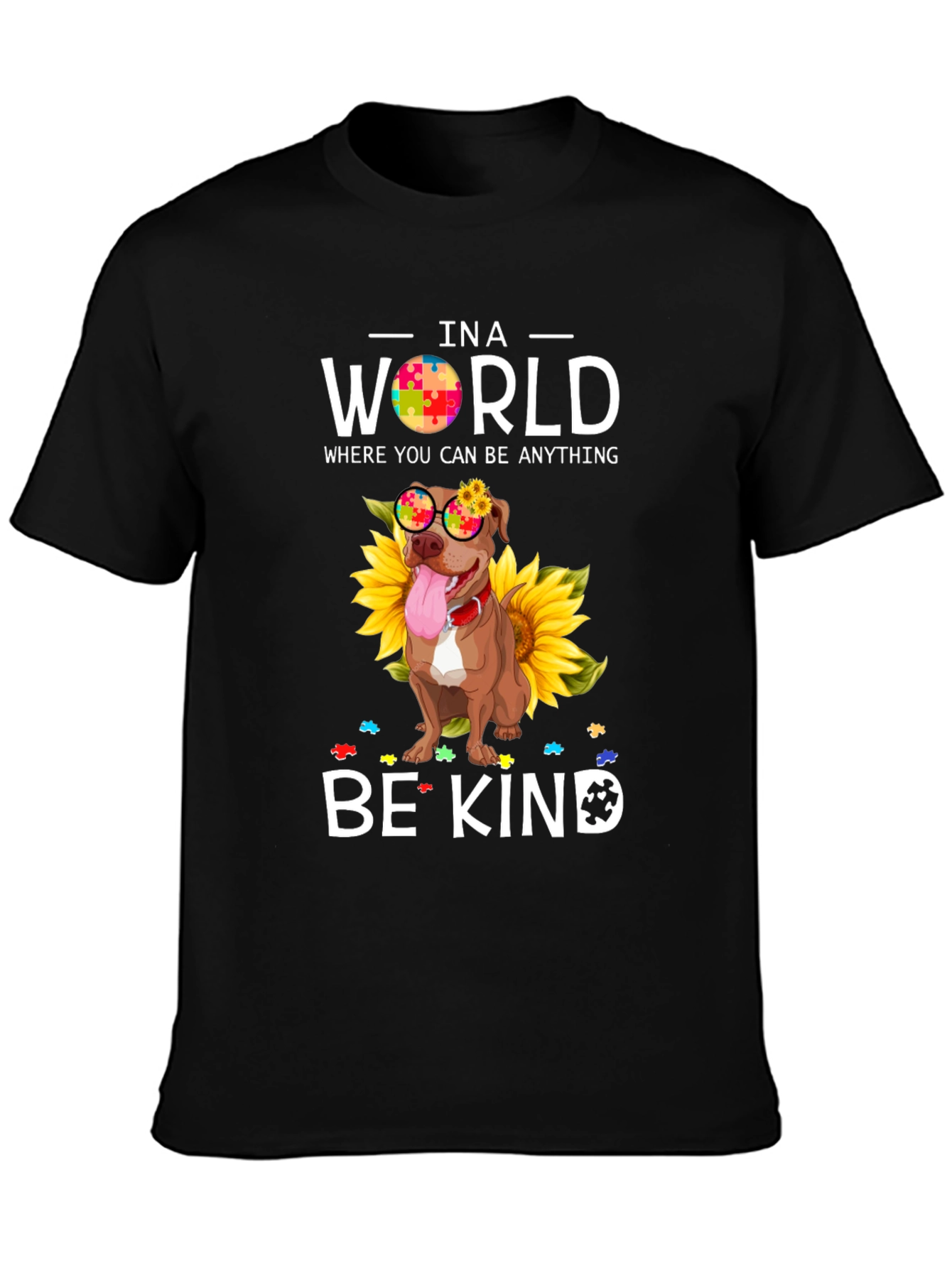 Be Kind Pitbull Autism Awareness T-Shirt