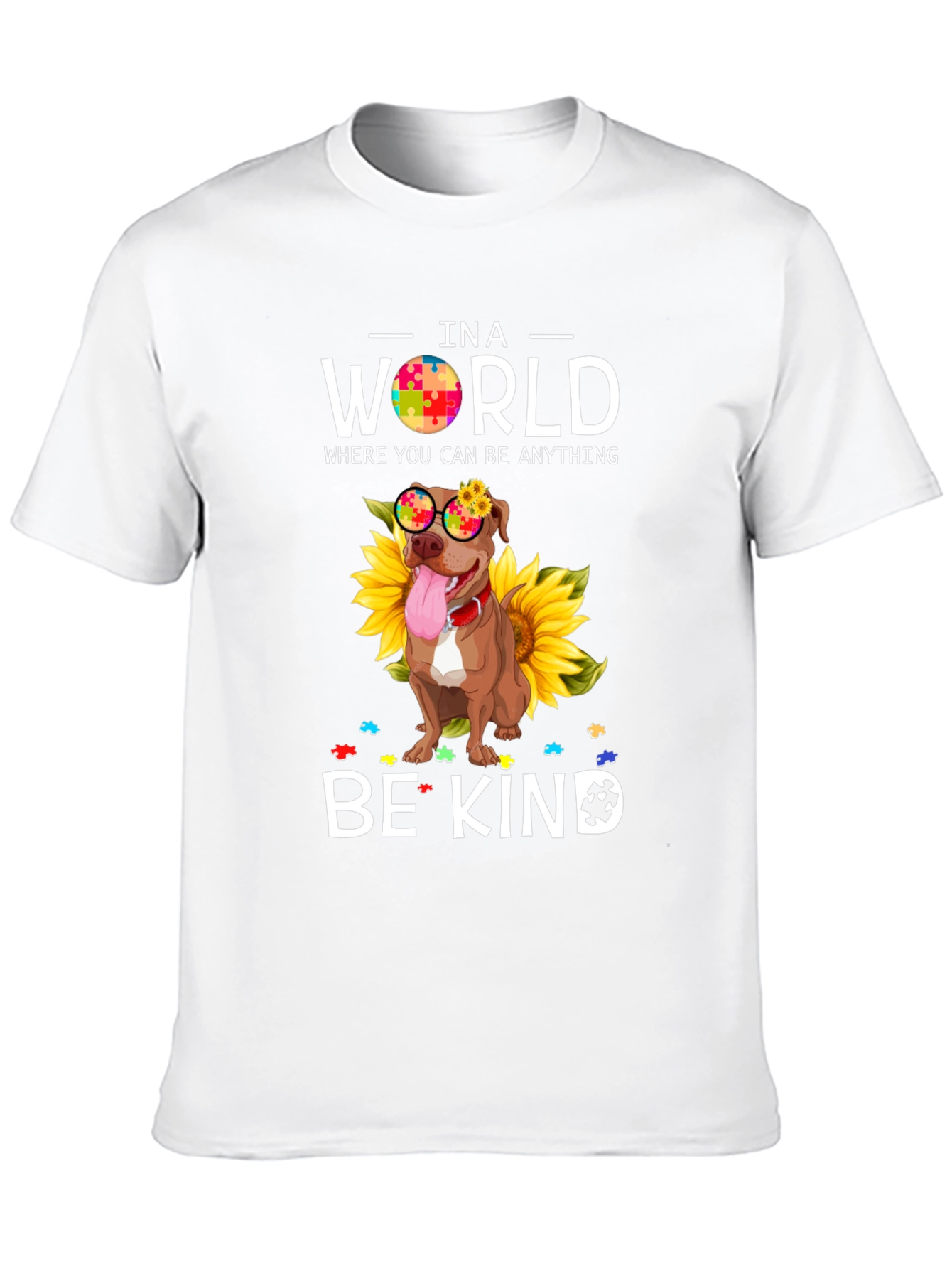 Be Kind Pitbull Autism Awareness T-Shirt