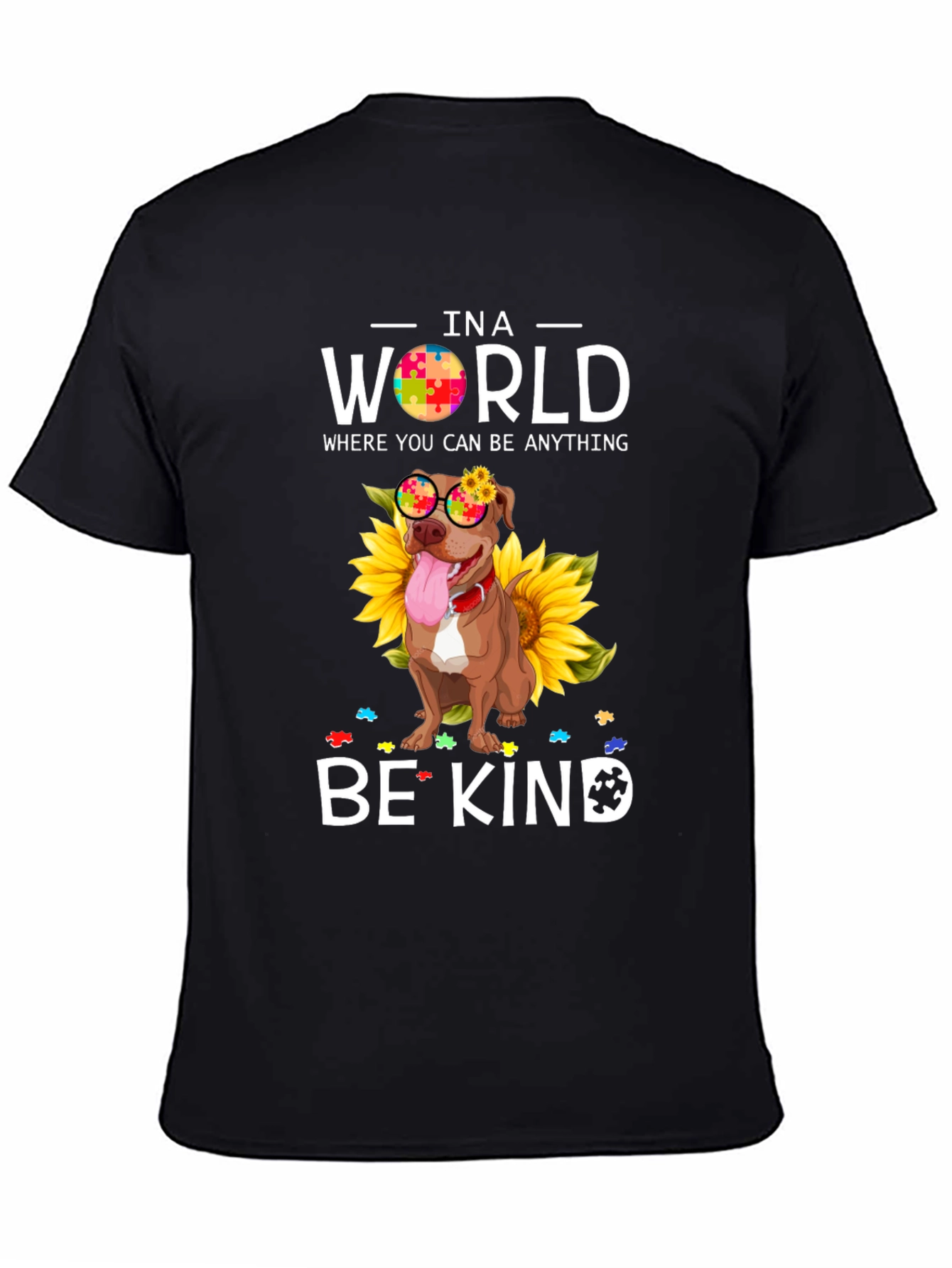 Be Kind Pitbull Autism Awareness T-Shirt