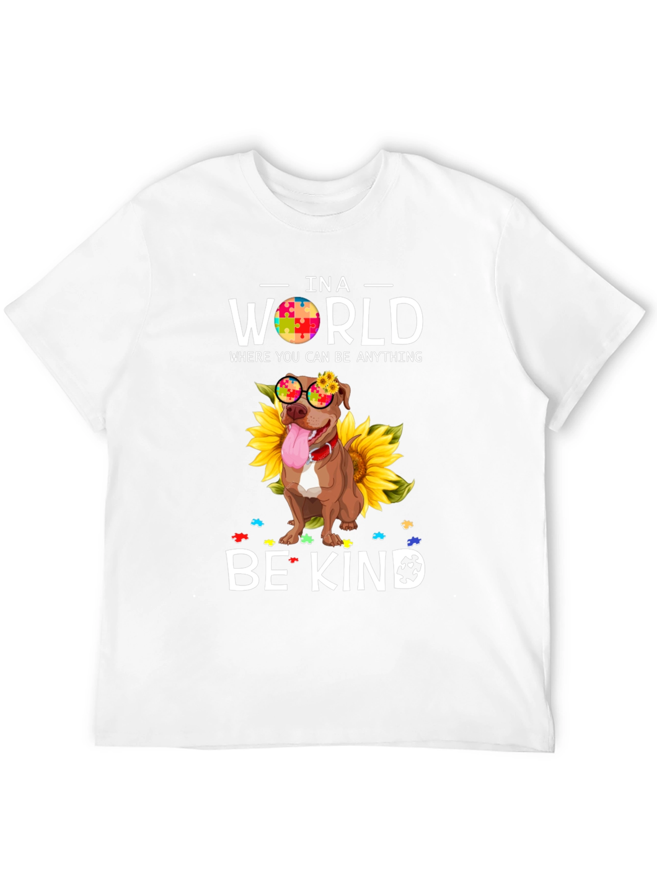 Be Kind Pitbull Autism Awareness T-Shirt