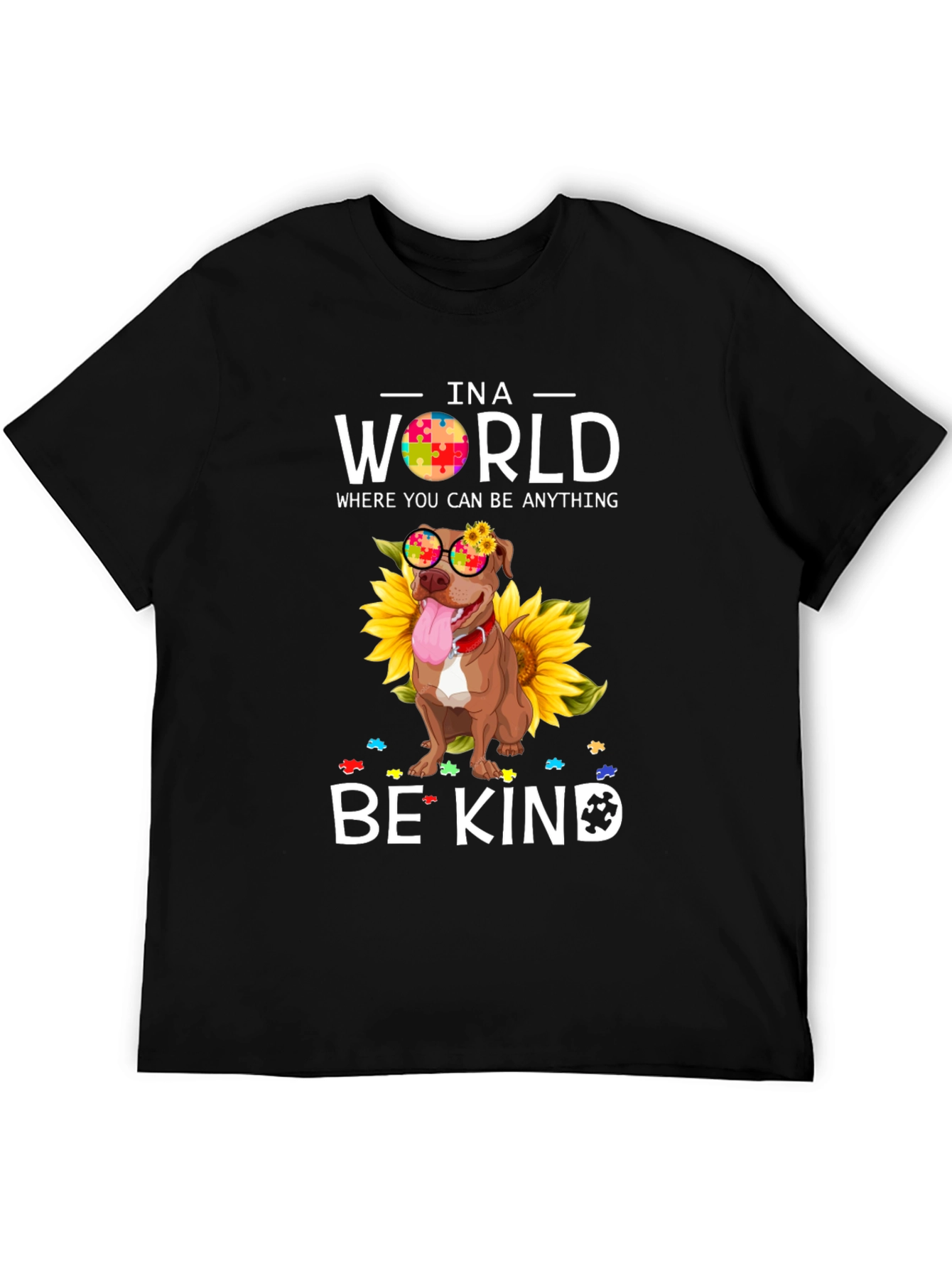 Be Kind Pitbull Autism Awareness T-Shirt