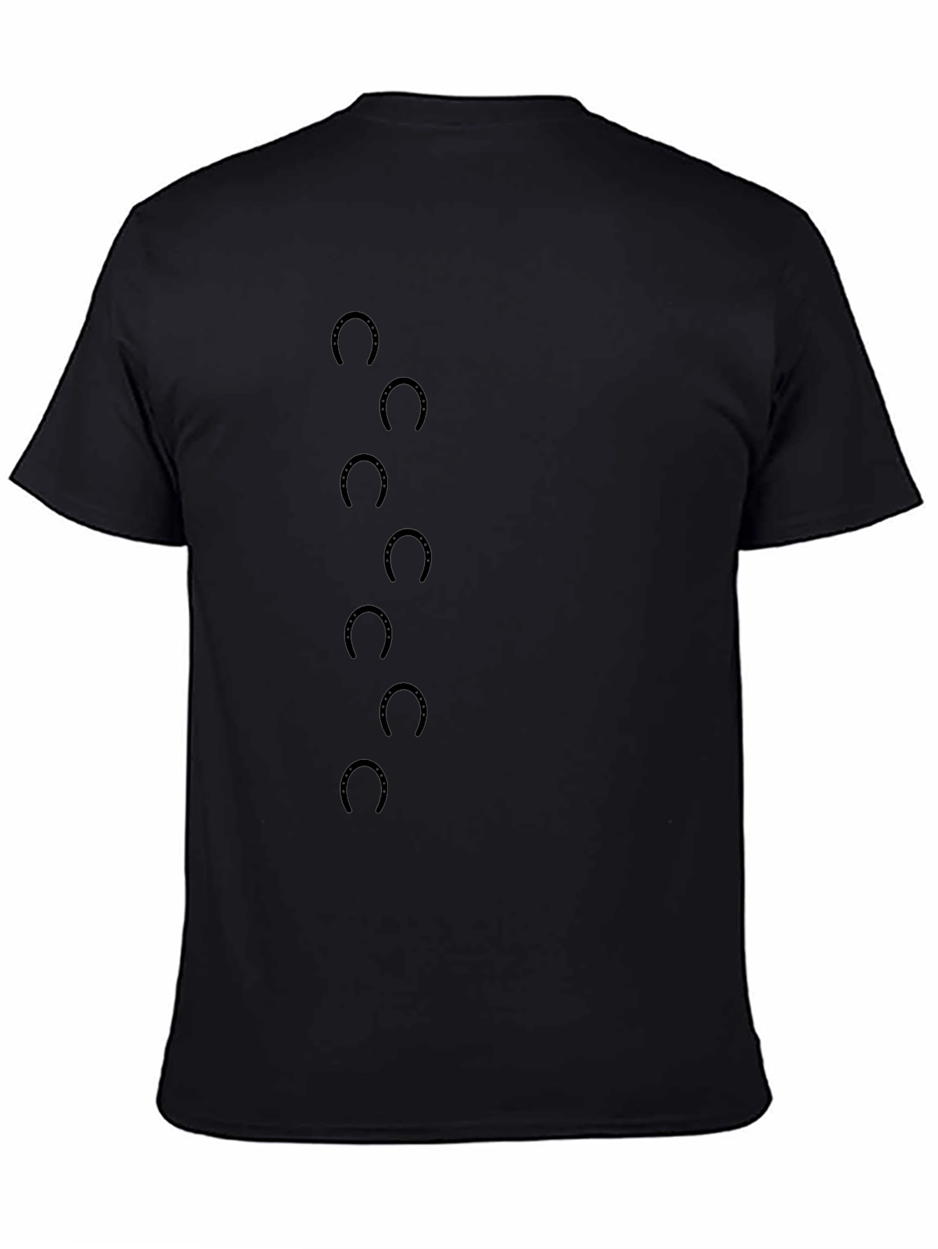 Black T-Shirt with Crescent Moon Design
