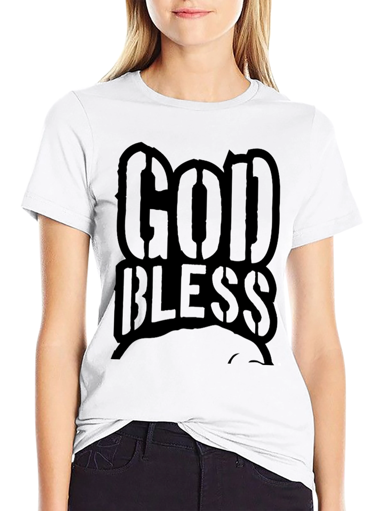 God Bless Black T-Shirt - Religious Graphic Tee