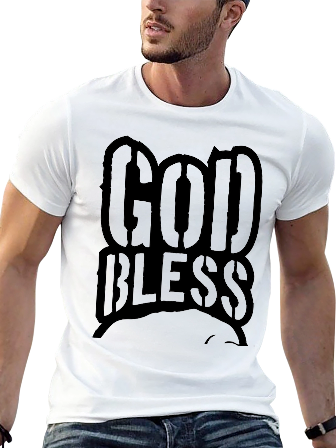 God Bless Black T-Shirt - Religious Graphic Tee
