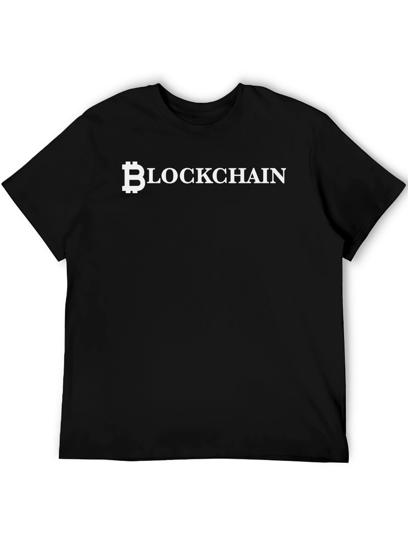 Bitcoin Blockchain Black T-Shirt Cryptocurrency Tee