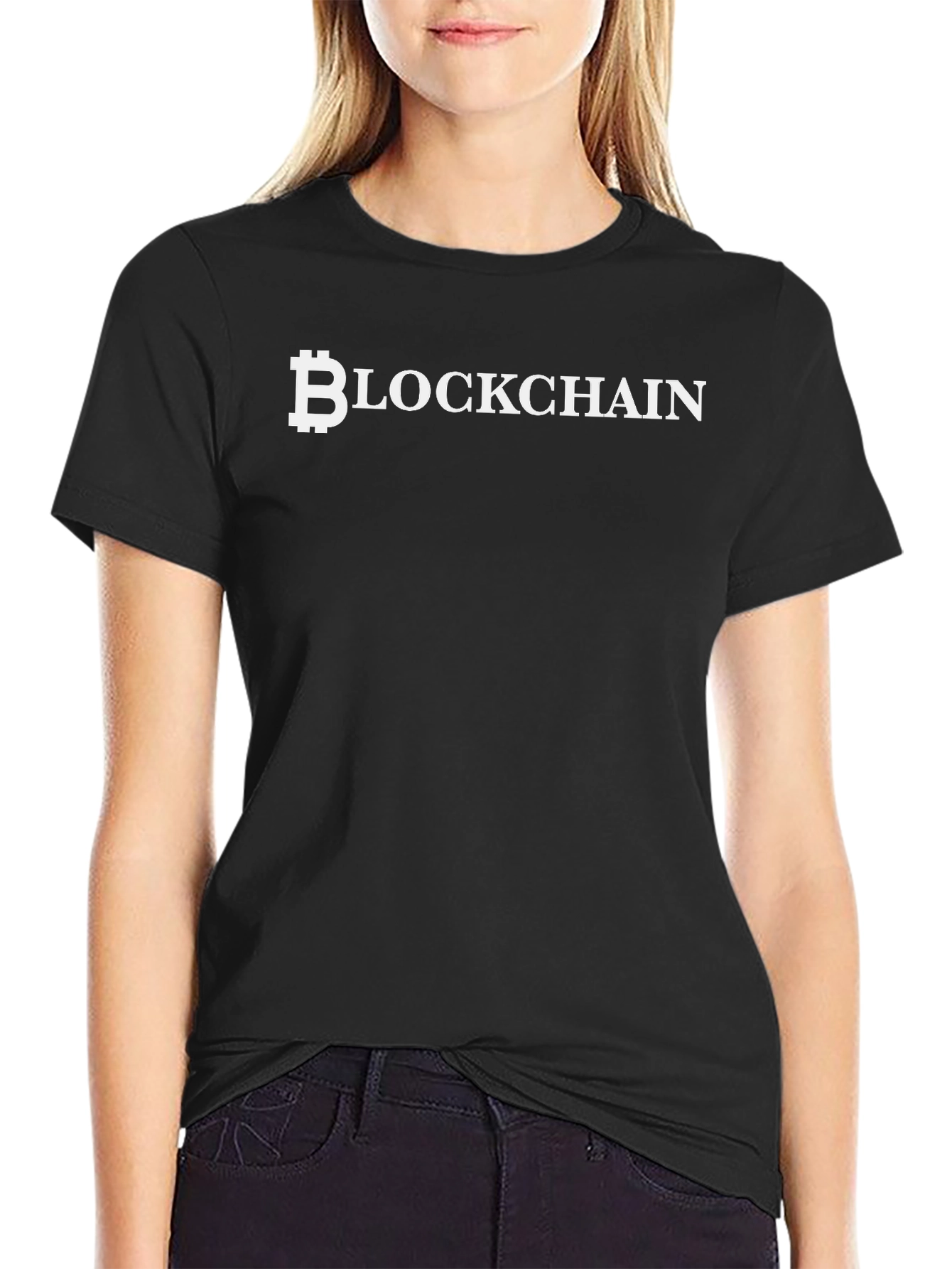 Bitcoin Blockchain Black T-Shirt Cryptocurrency Tee