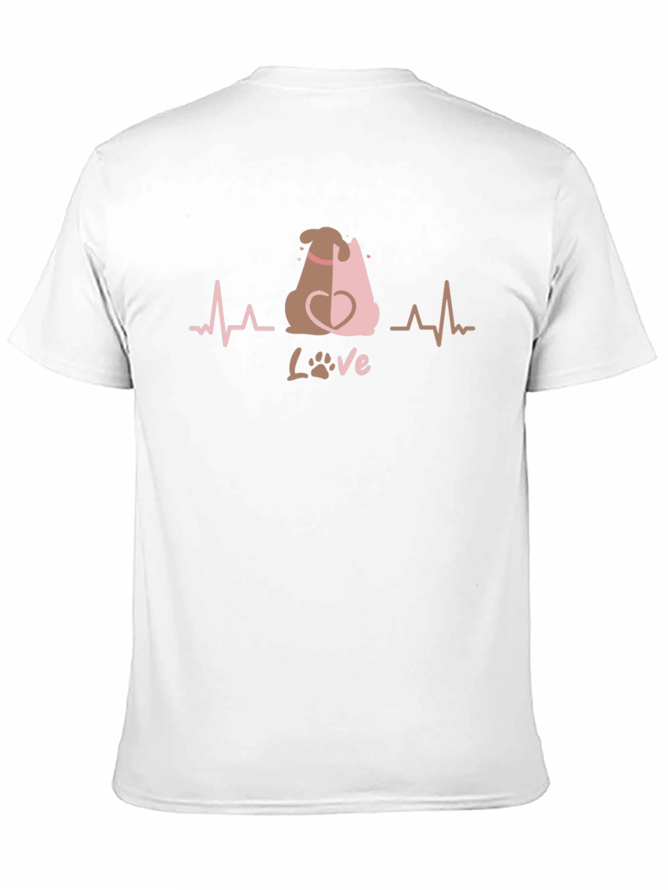 Dog Love ECG Black T-Shirt
