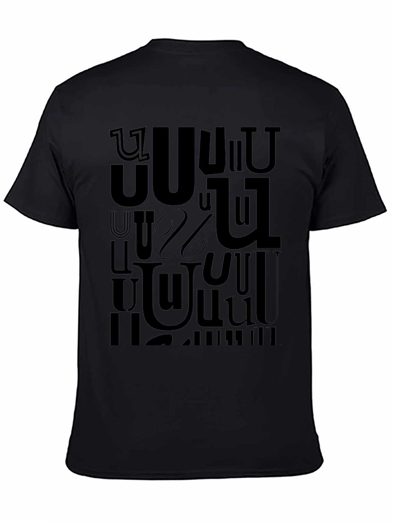 Black Armenian Alphabet Graphic T-Shirt