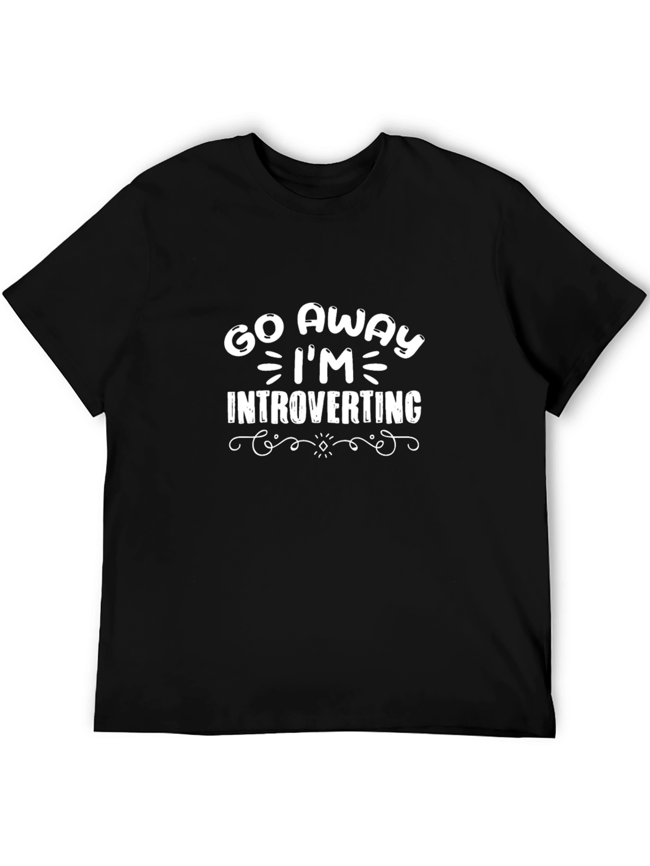 Go Away Introverting Black Graphic Tee