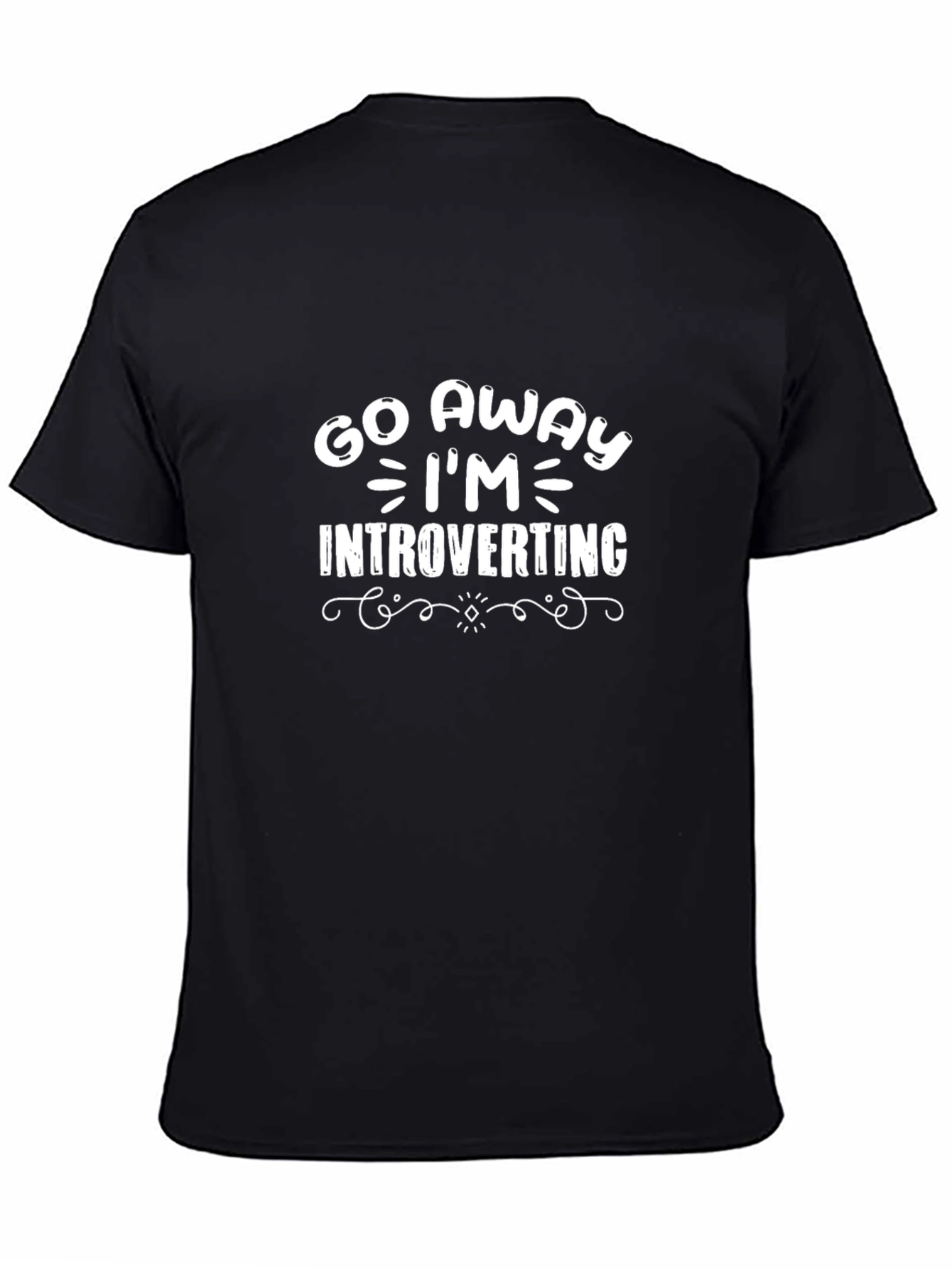 Go Away Introverting Black Graphic Tee