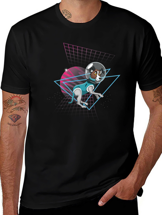 Retro Dog Astronaut T-Shirt