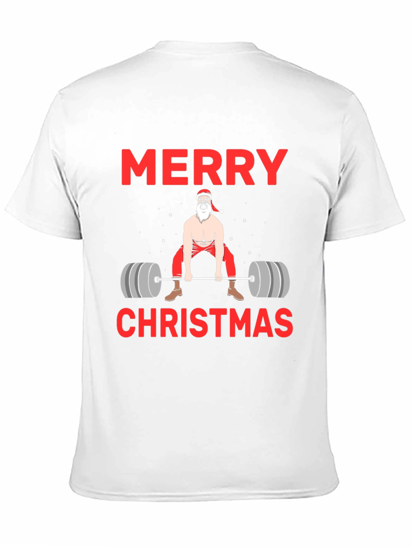 Funny Christmas Gym Santa Lifting T-Shirt
