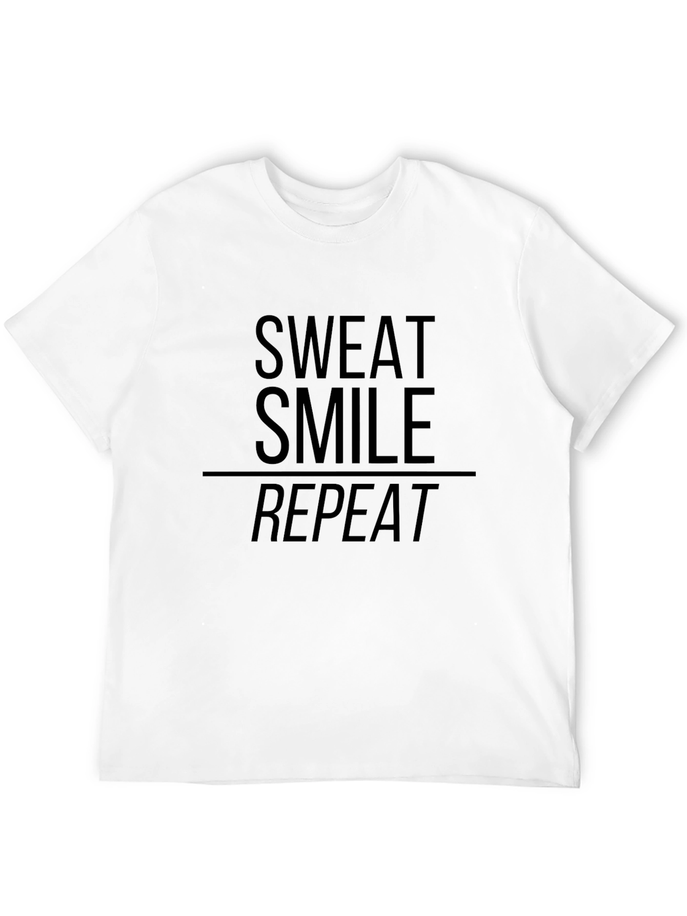 Sweat Smile Repeat Graphic Tee - Black