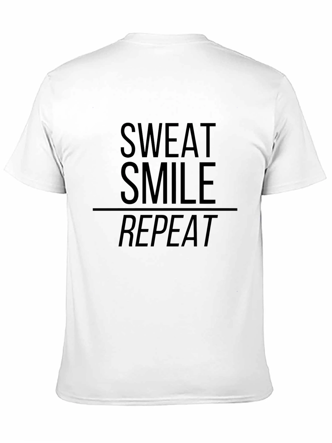 Sweat Smile Repeat Graphic Tee - Black
