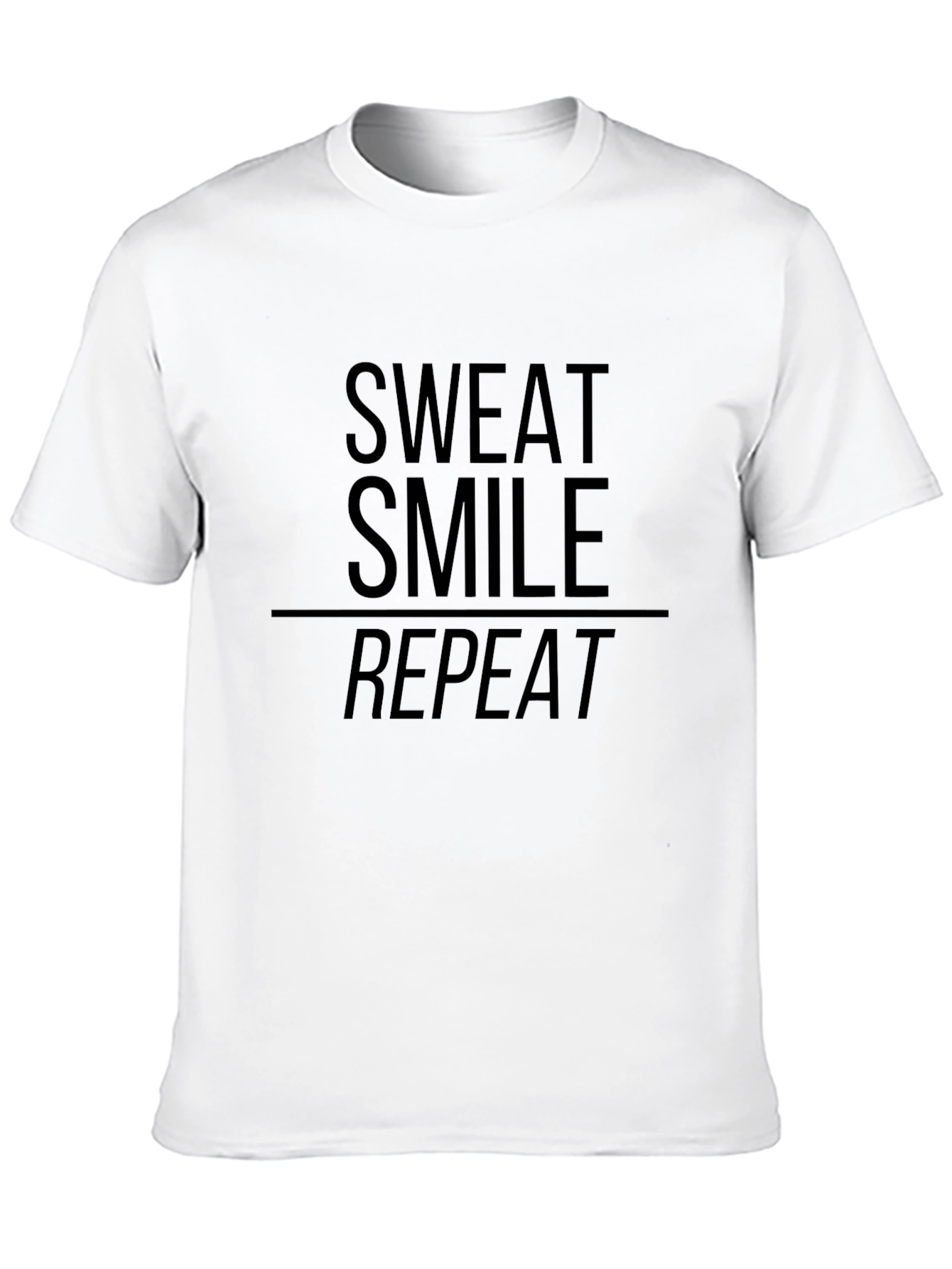 Sweat Smile Repeat Graphic Tee - Black