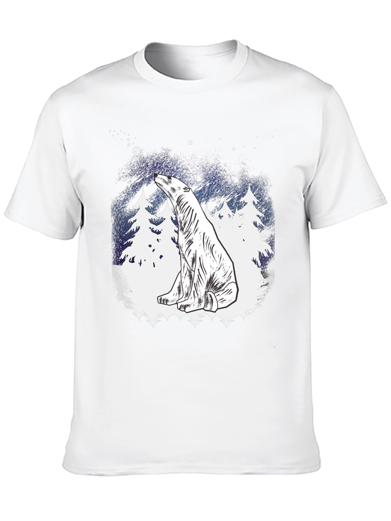 Polar Bear Stargazing Graphic Tee