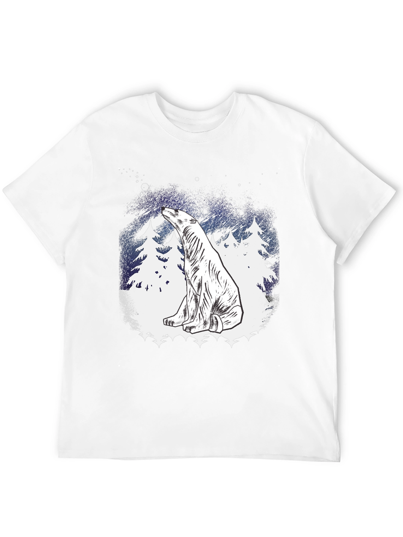 Polar Bear Stargazing Graphic Tee