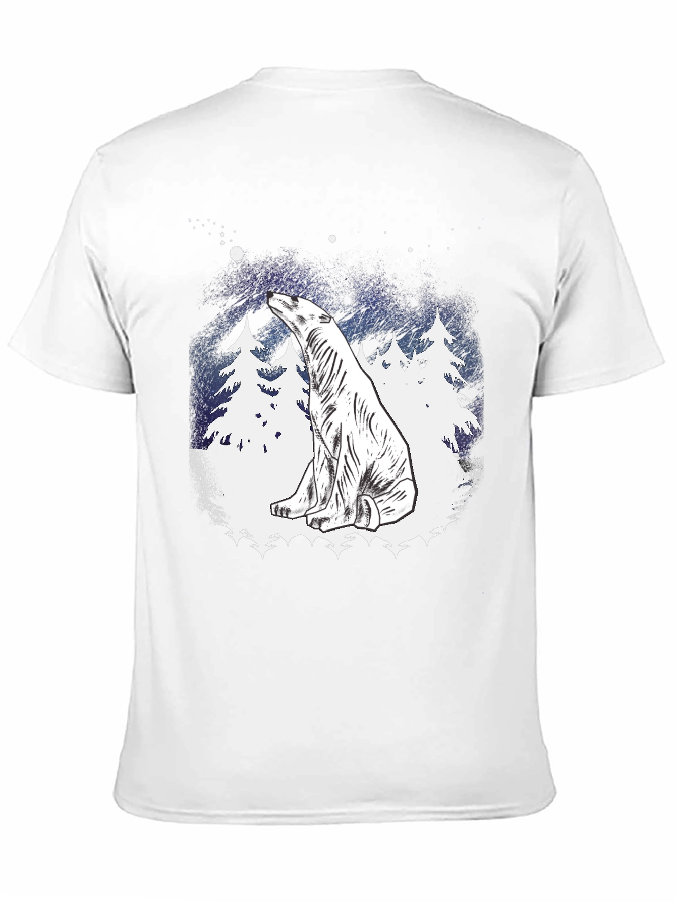 Polar Bear Stargazing Graphic Tee