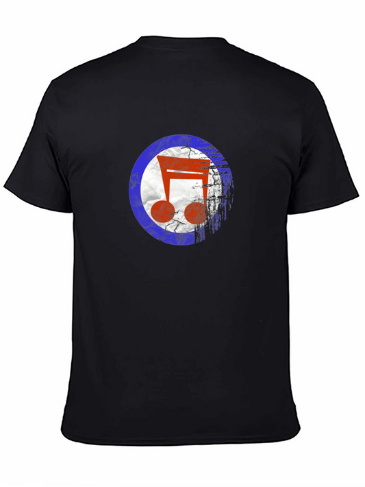 Retro Music Note Target Graphic Tee