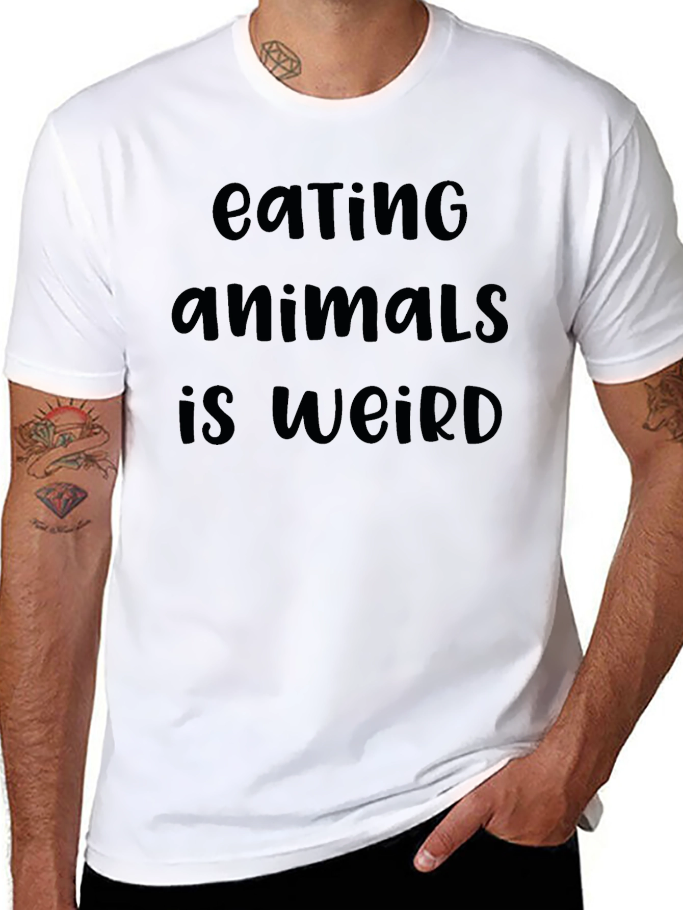 Eating Animals Is Weird Graphic T-Shirt