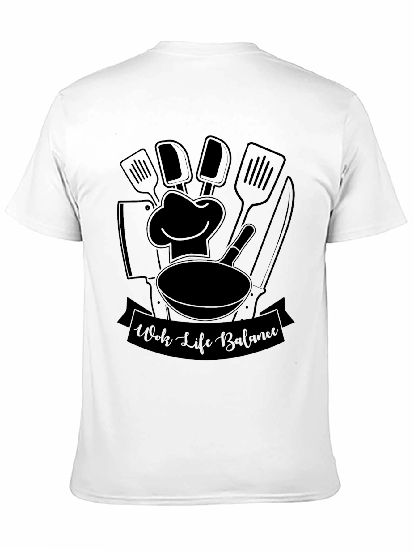 Wok Life Balance Black T-Shirt - Chef Inspired