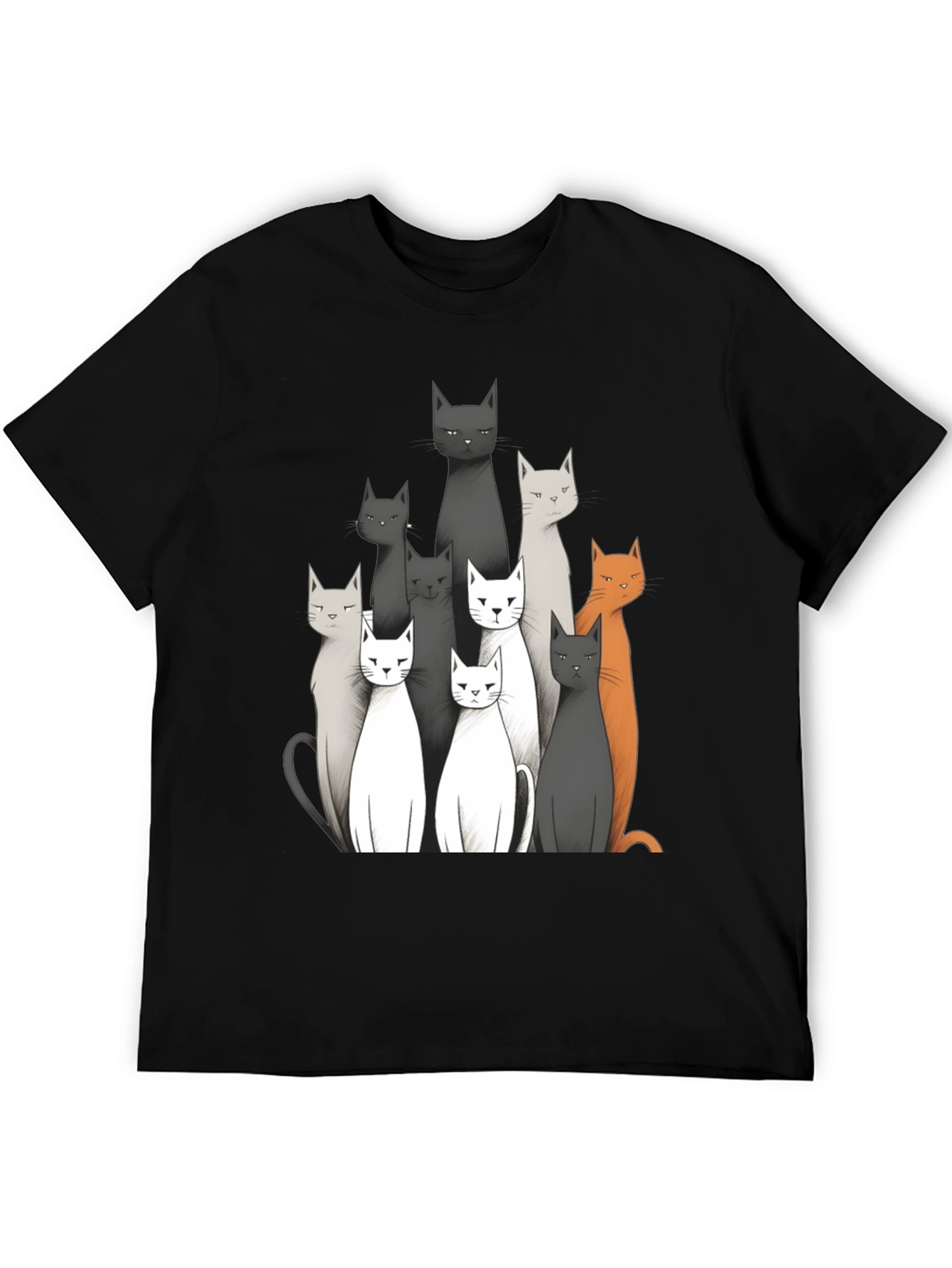 Cat Crew Neck Graphic T-Shirt