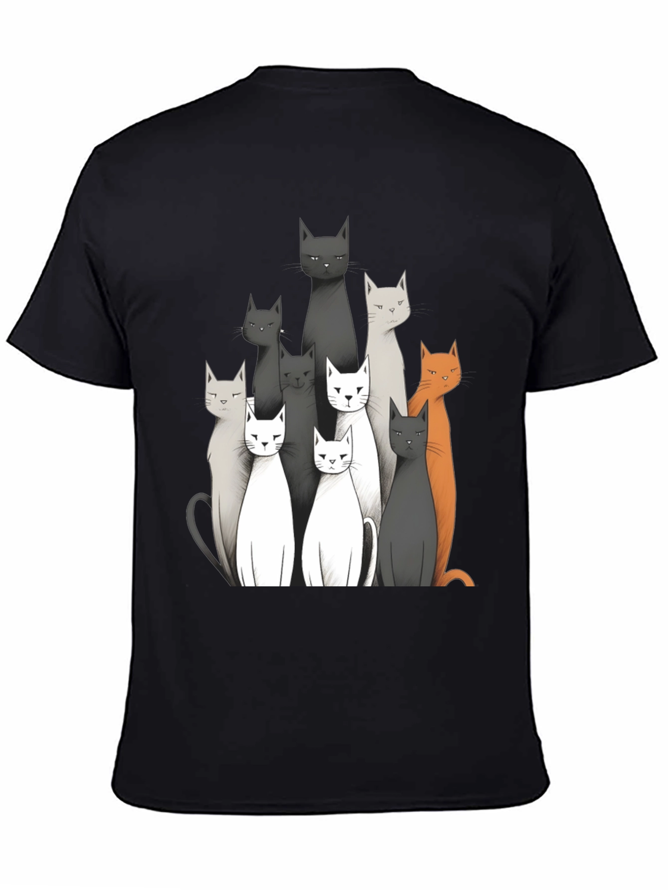 Cat Crew Neck Graphic T-Shirt