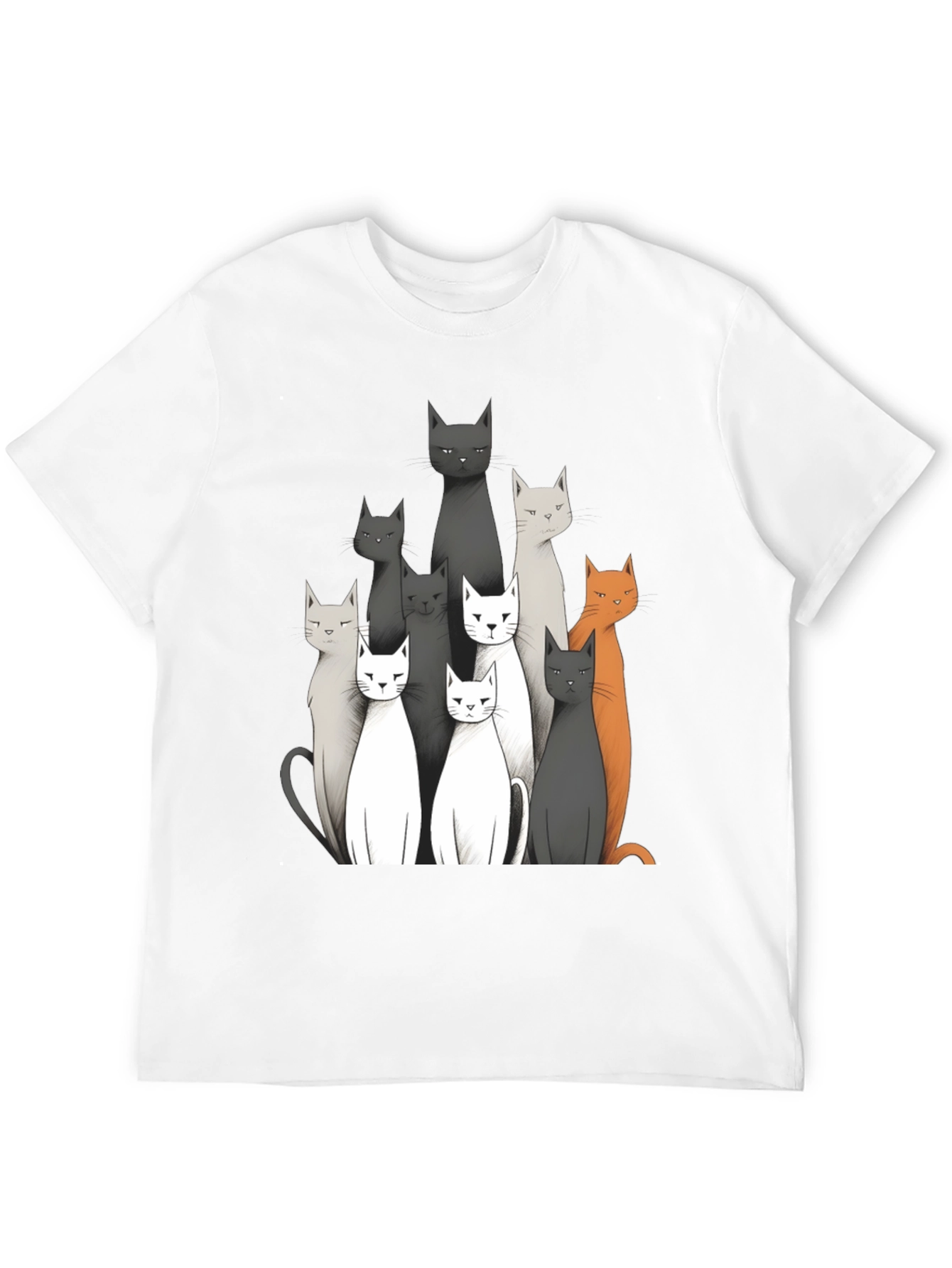 Cat Crew Neck Graphic T-Shirt