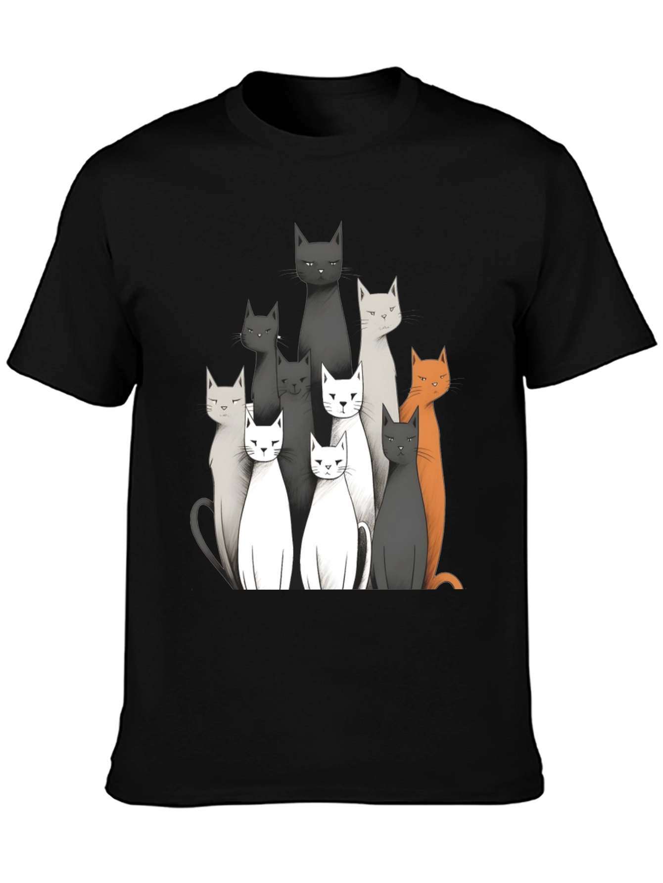 Cat Crew Neck Graphic T-Shirt