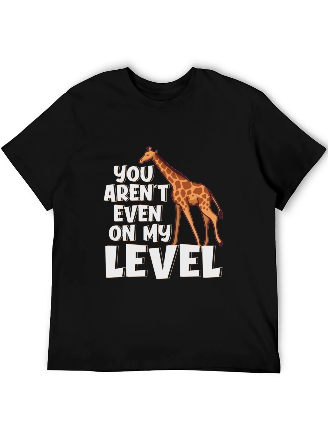 Giraffe Level T-Shirt - Funny Animal Graphic Tee