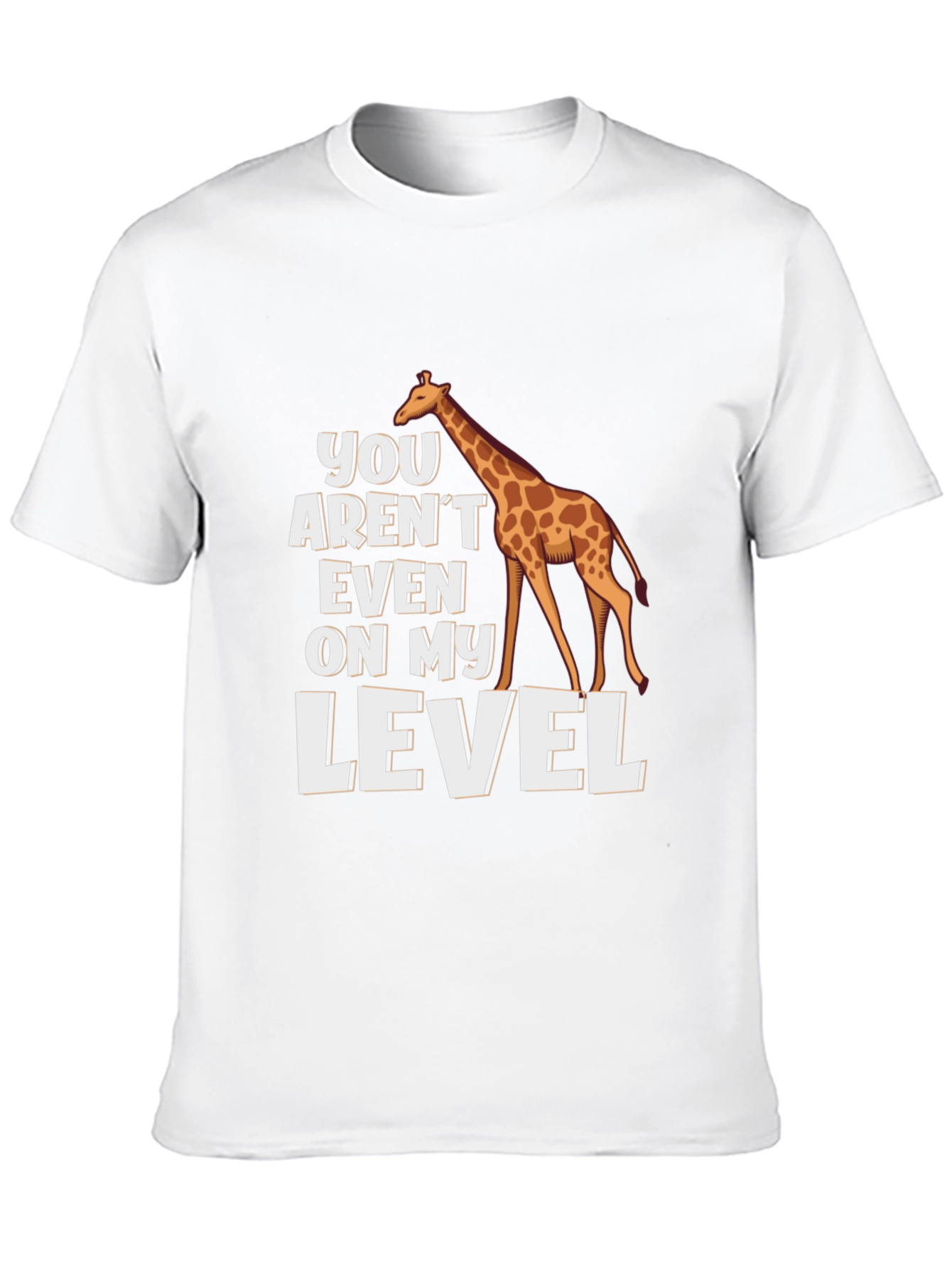 Giraffe Level T-Shirt - Funny Animal Graphic Tee