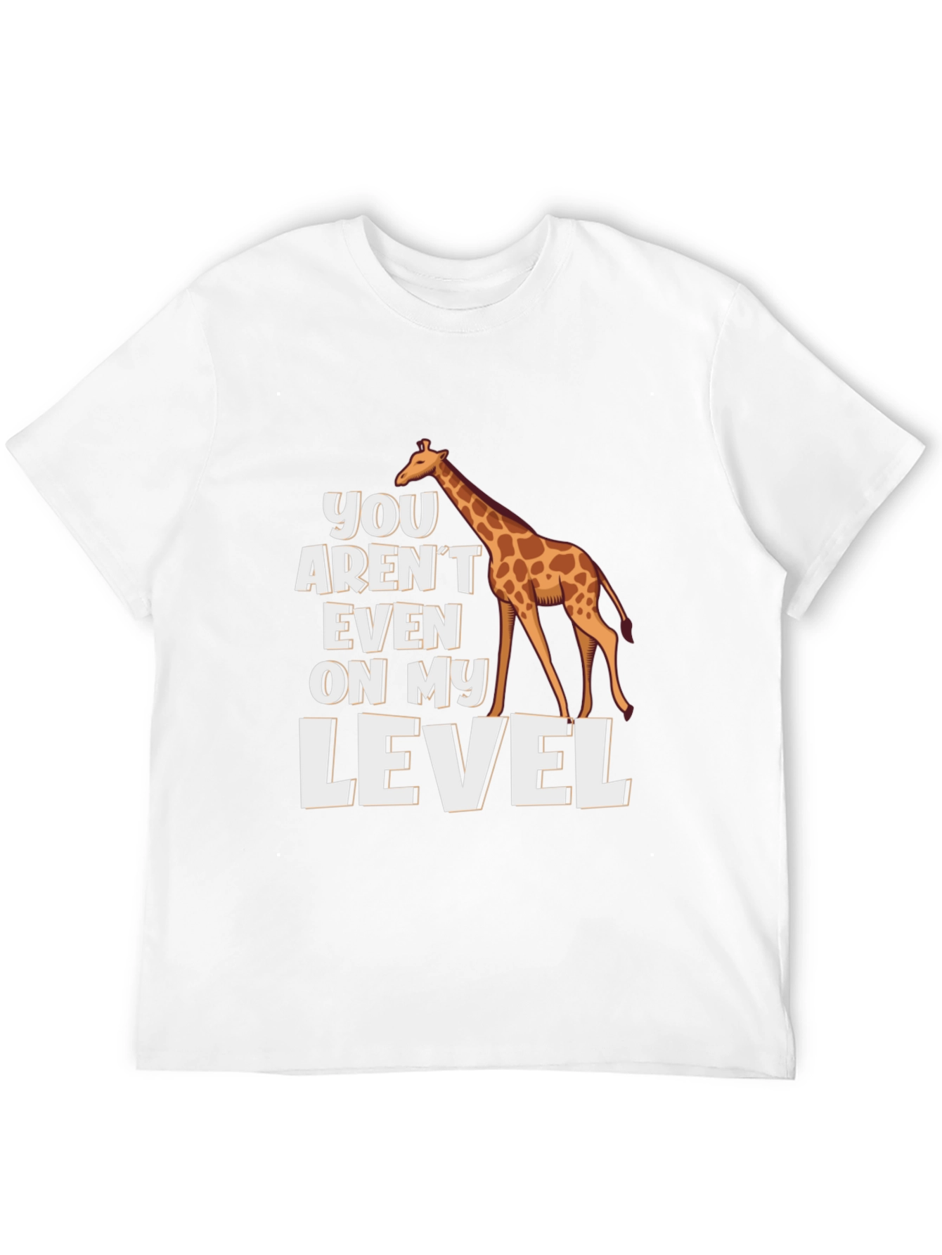 Giraffe Level T-Shirt - Funny Animal Graphic Tee