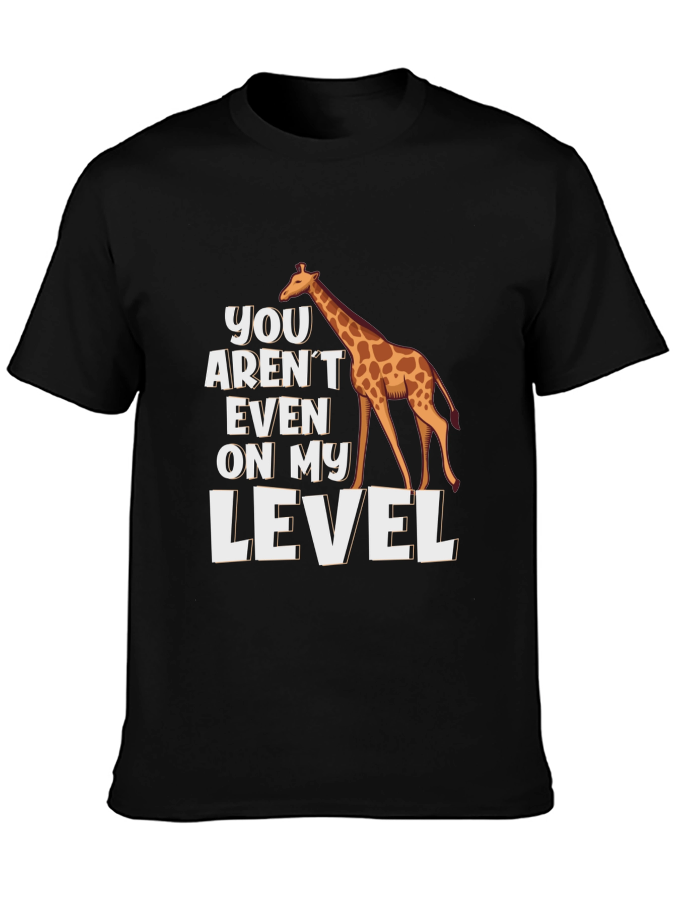 Giraffe Level T-Shirt - Funny Animal Graphic Tee