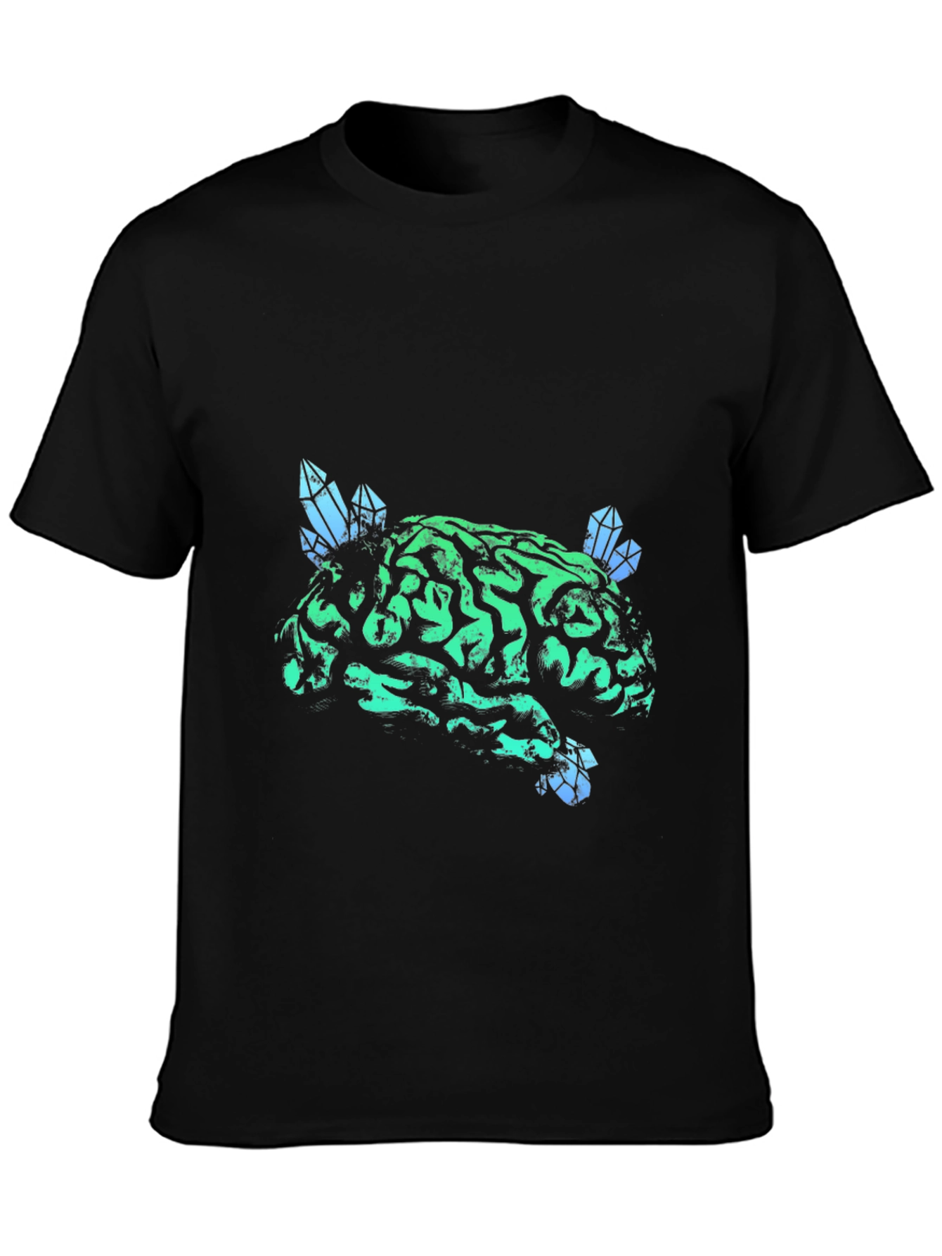 Brain Crystal T-Shirt - Unique Graphic Tee