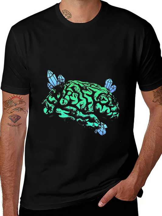 Brain Crystal T-Shirt - Unique Graphic Tee