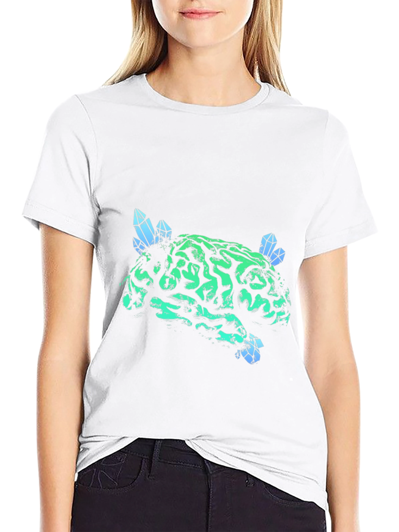 Brain Crystal T-Shirt - Unique Graphic Tee
