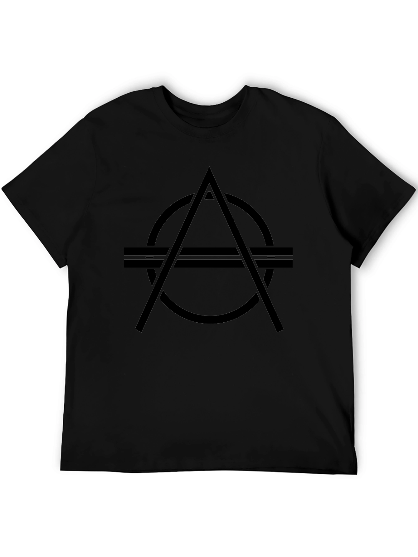 Abstract Symbol Black Graphic T-Shirt
