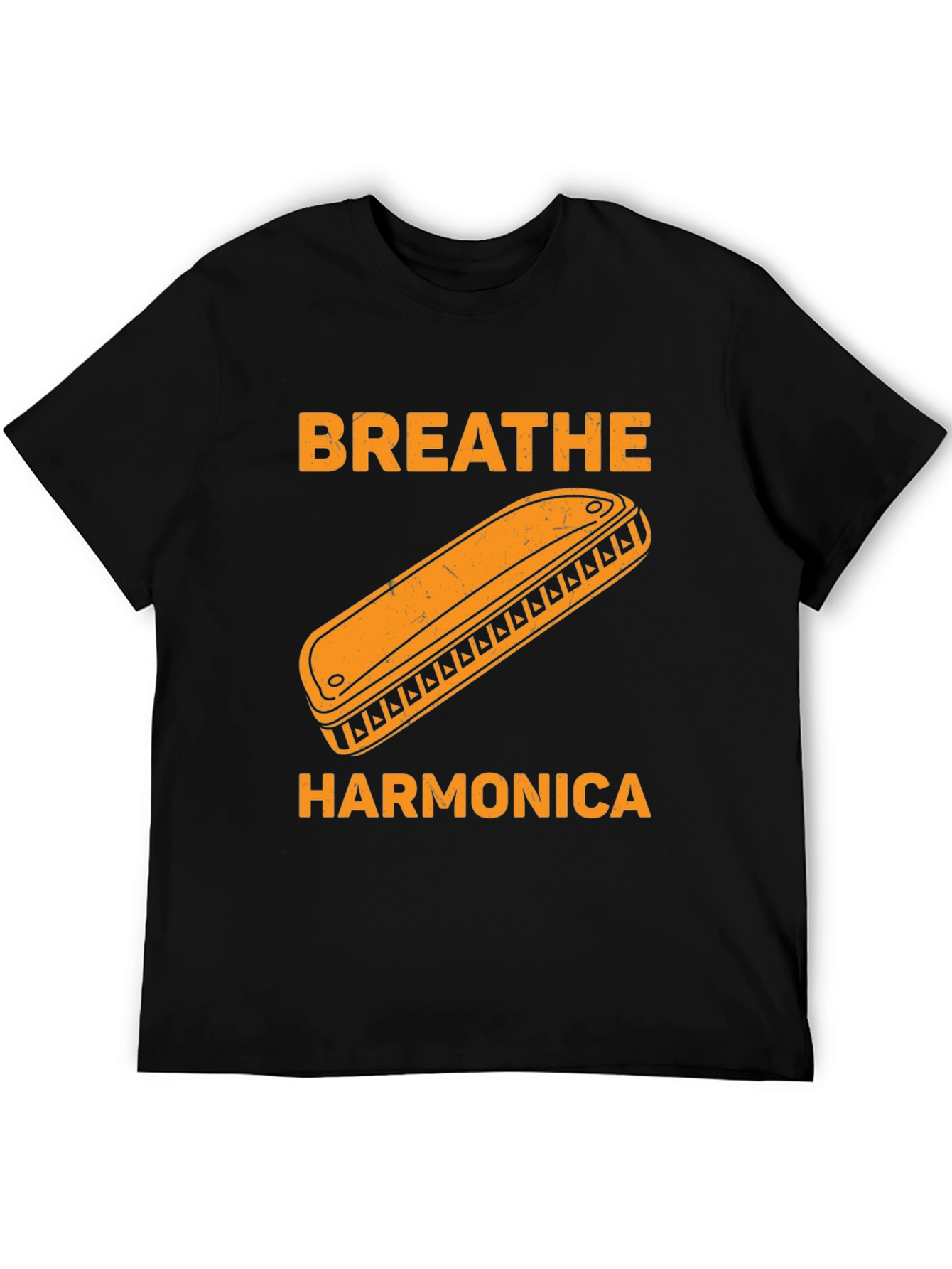 Breathe Harmonica Graphic T-Shirt - Music Lover Tee