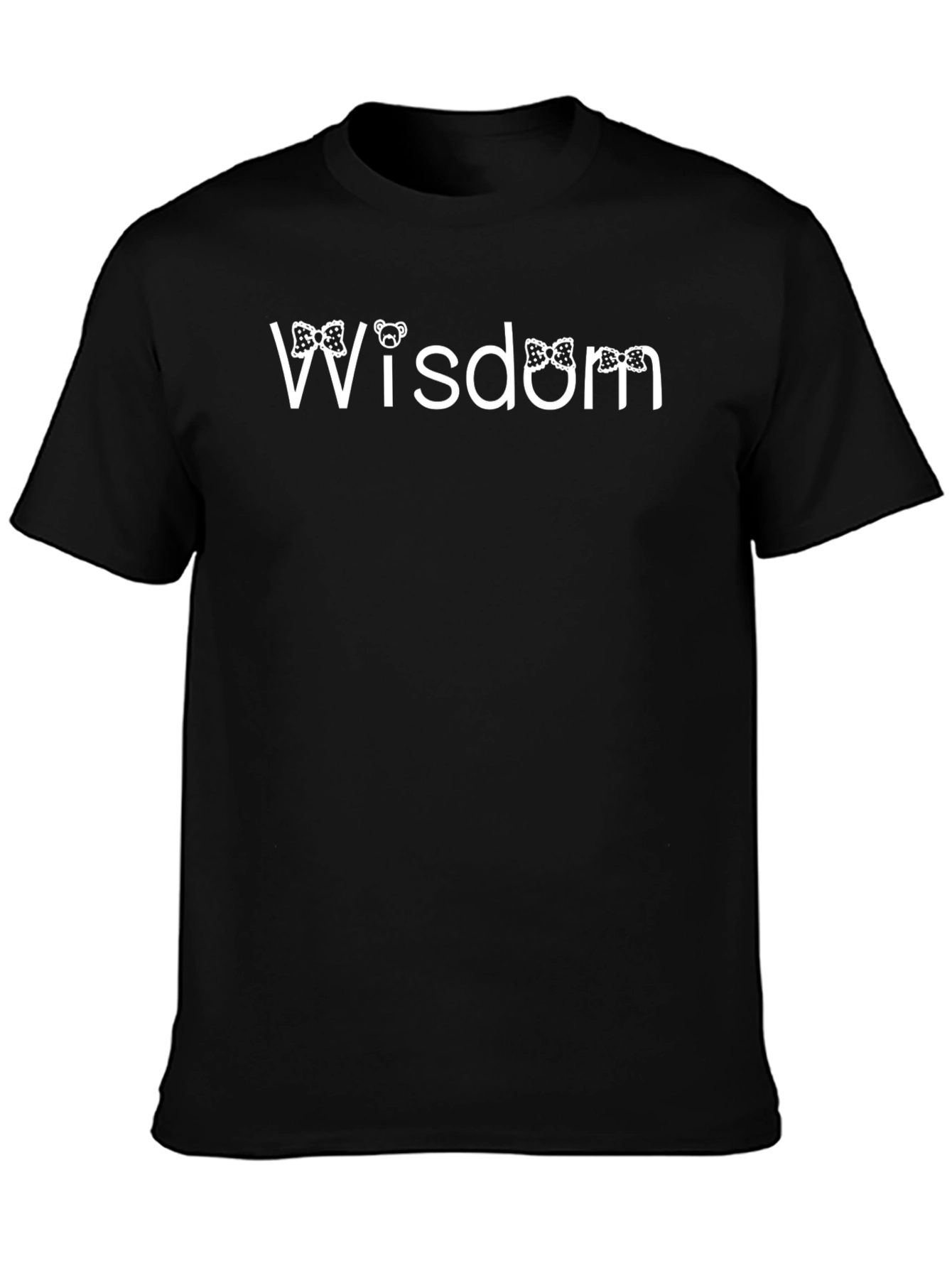 Wisdom Graphic Print Black T-Shirt