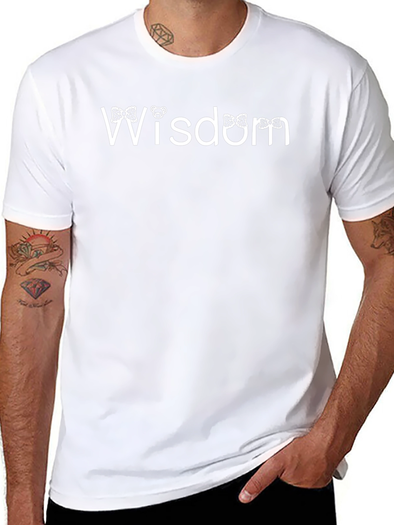 Wisdom Graphic Print Black T-Shirt