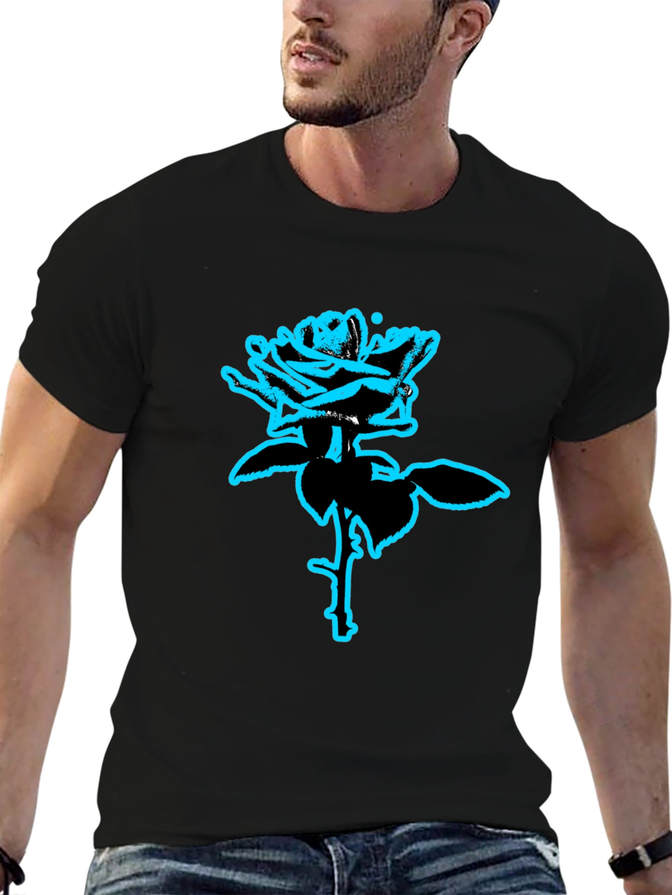 Rose Graphic Tee - Modern Style